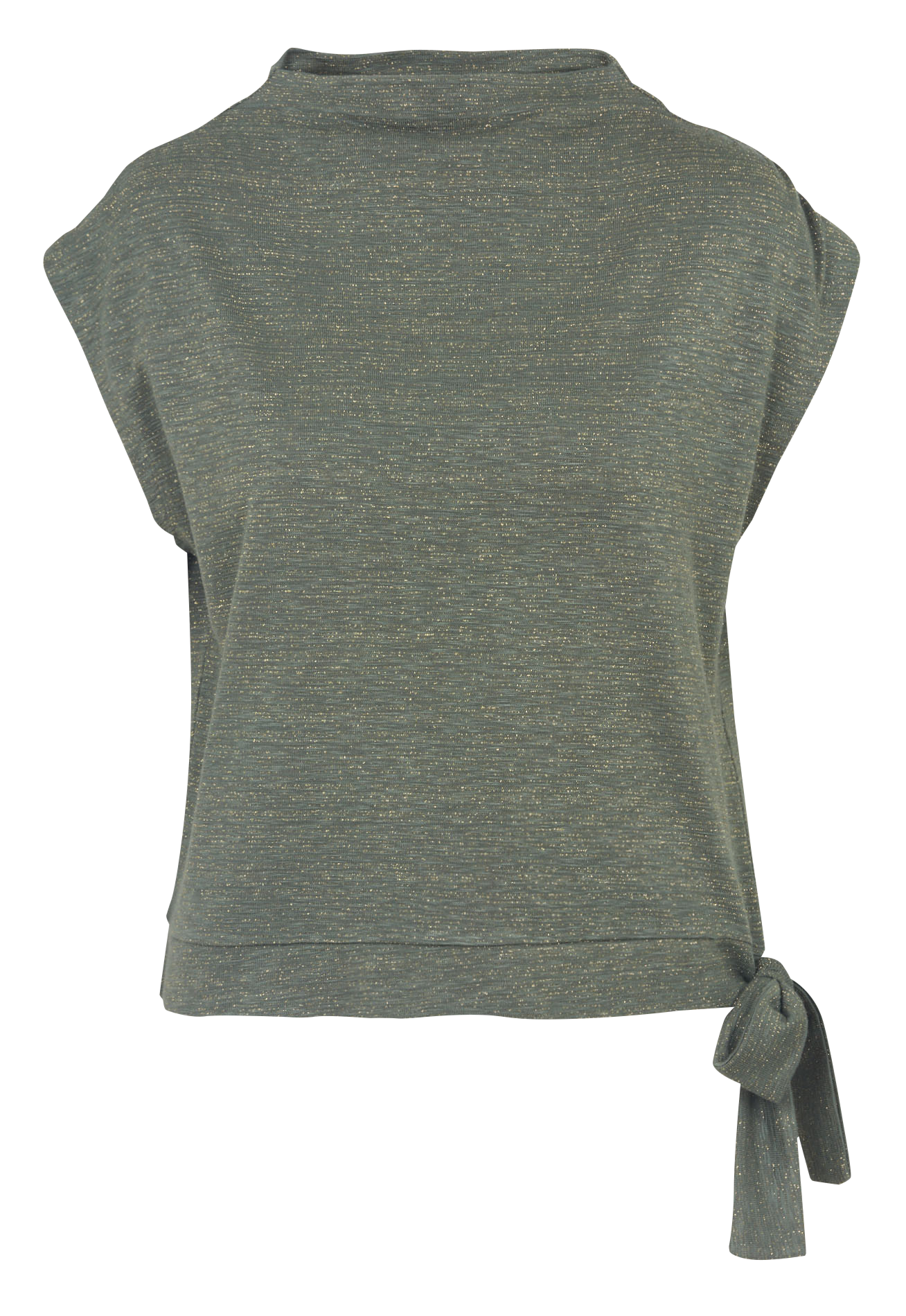 Top met korte mouwen in metallic stof LA FEE MARABOUTEE