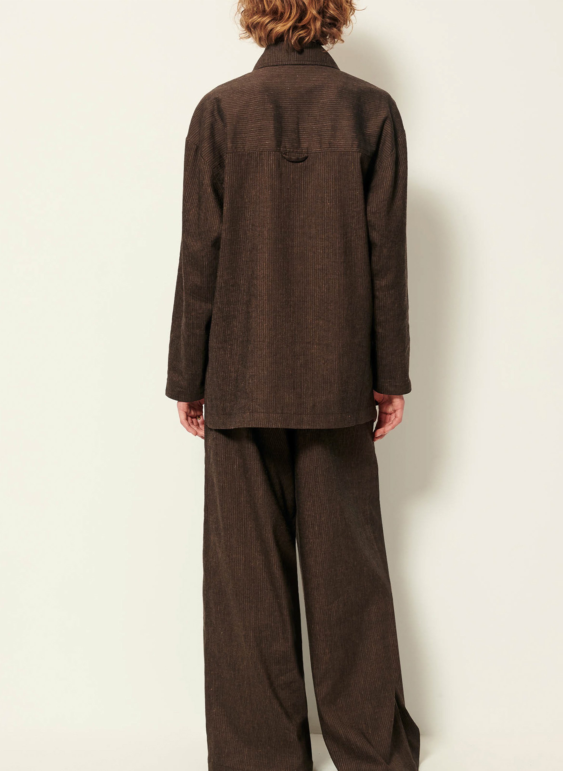 Giacca stile sahariana in lino misto SESSUN Marrone