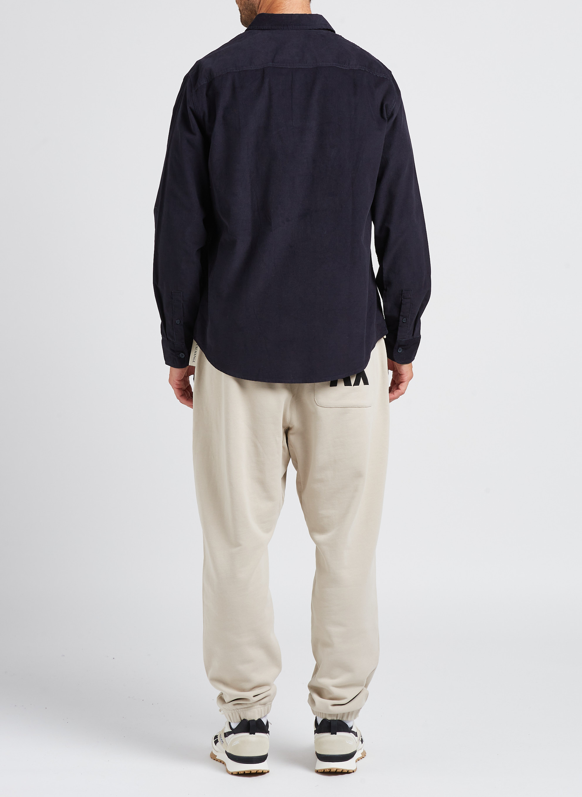 Chemise col classique en coton  ARMANI EXCHANGE Bleu