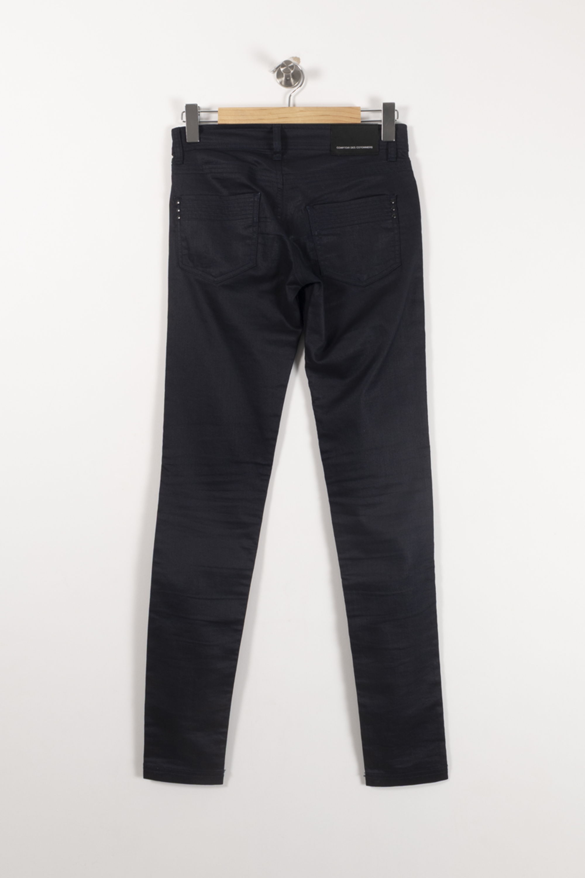 Cropped slim jeans with studs COMPTOIR DES COTONNIERS - Seconde main Blue