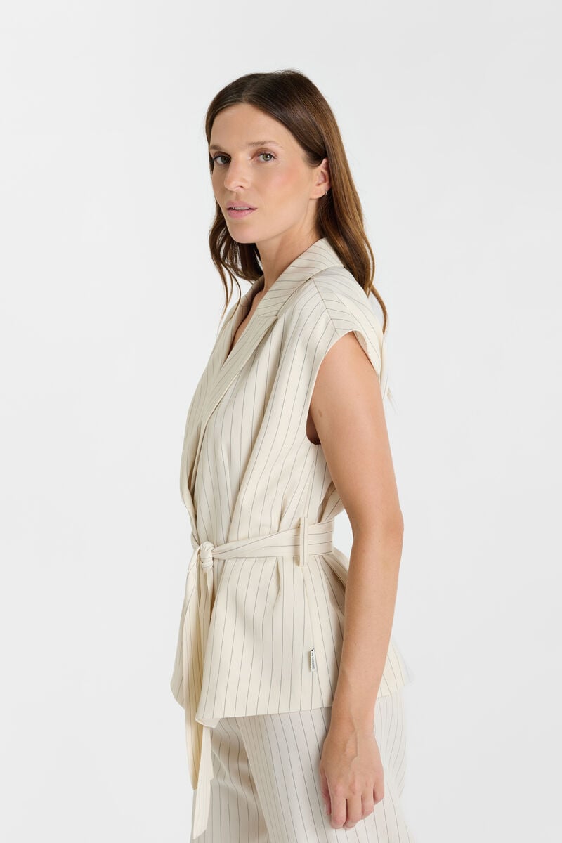 Sleeveless jacket LE TEMPS DES CERISES Beige