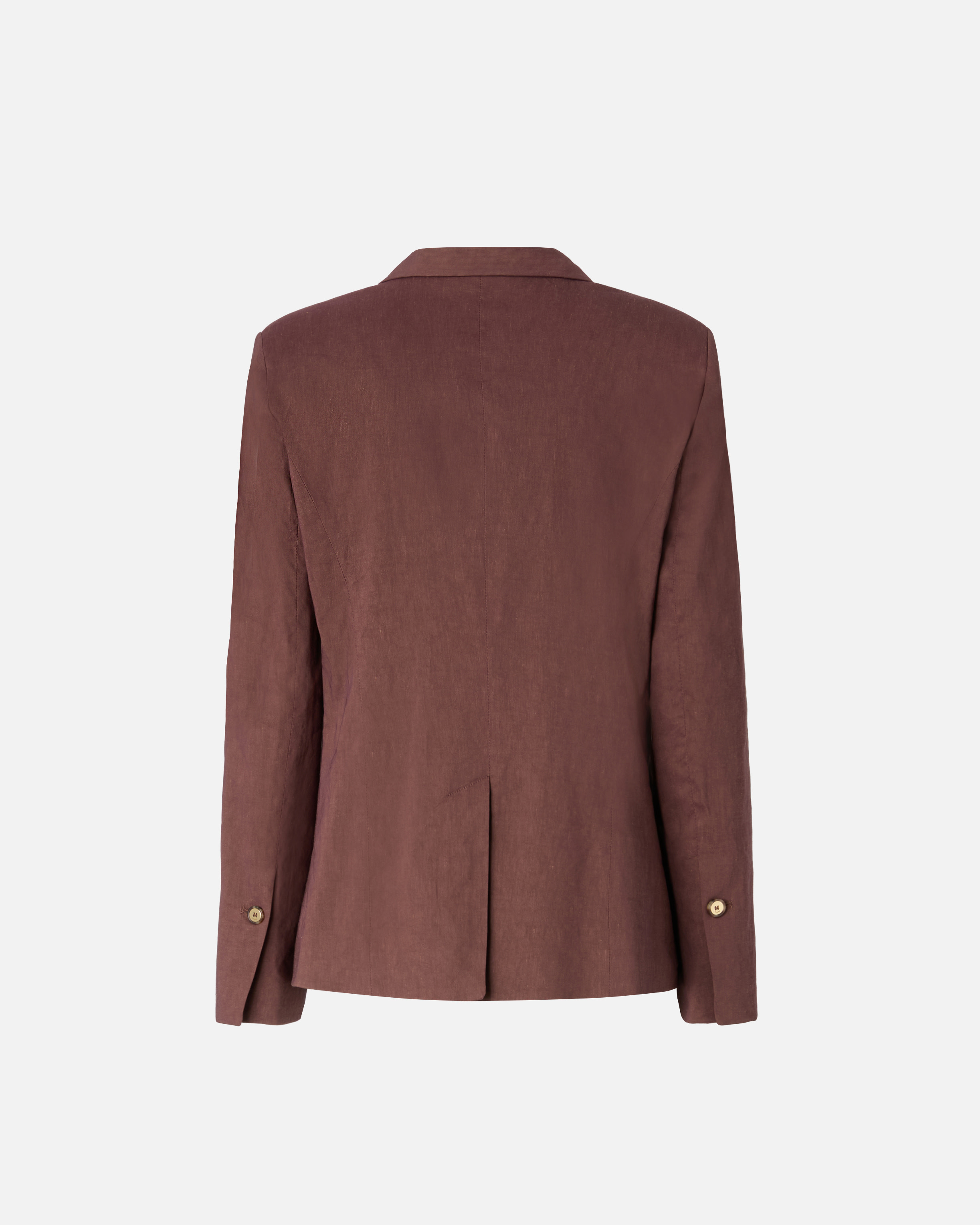 Linen-blend jacket Brown