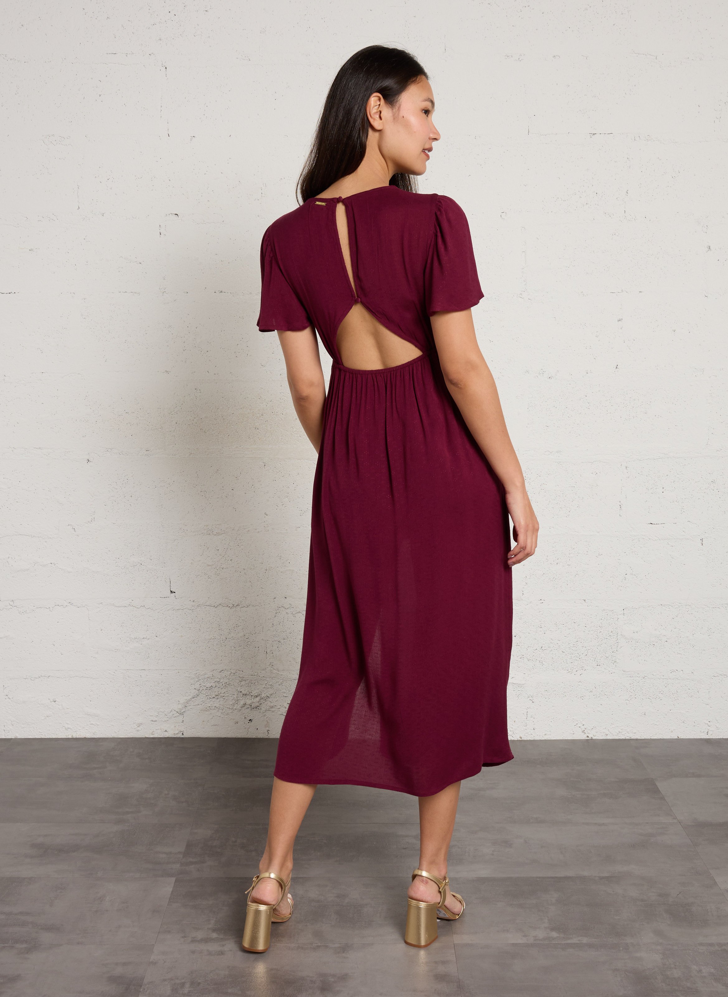 Robe longue de plage BILLABONG Prune