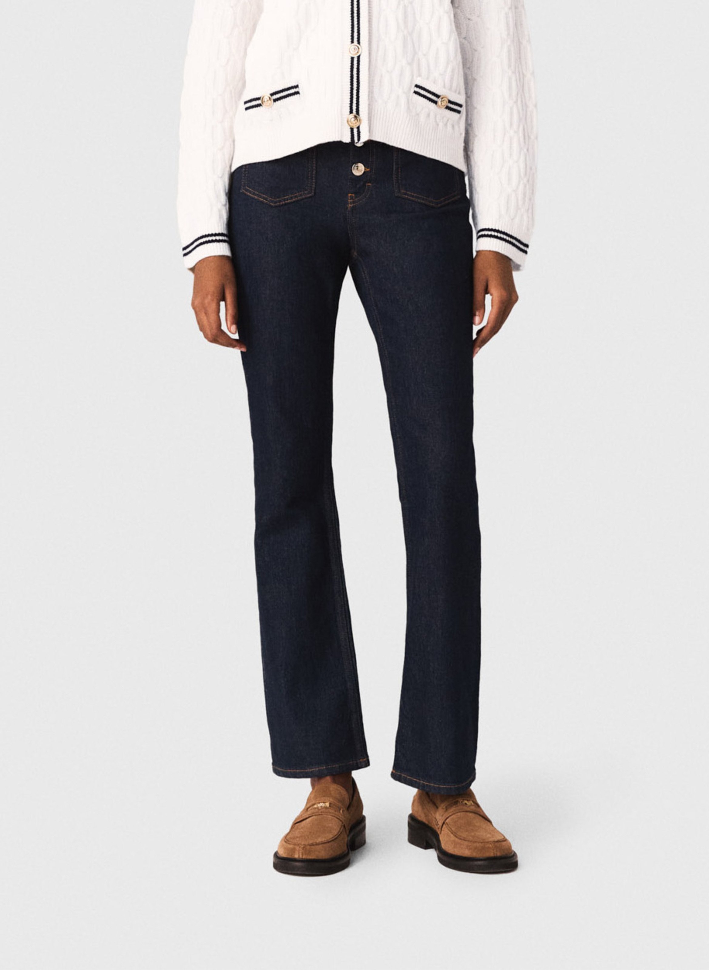 Jeans met hoge taille MAJE Blauw