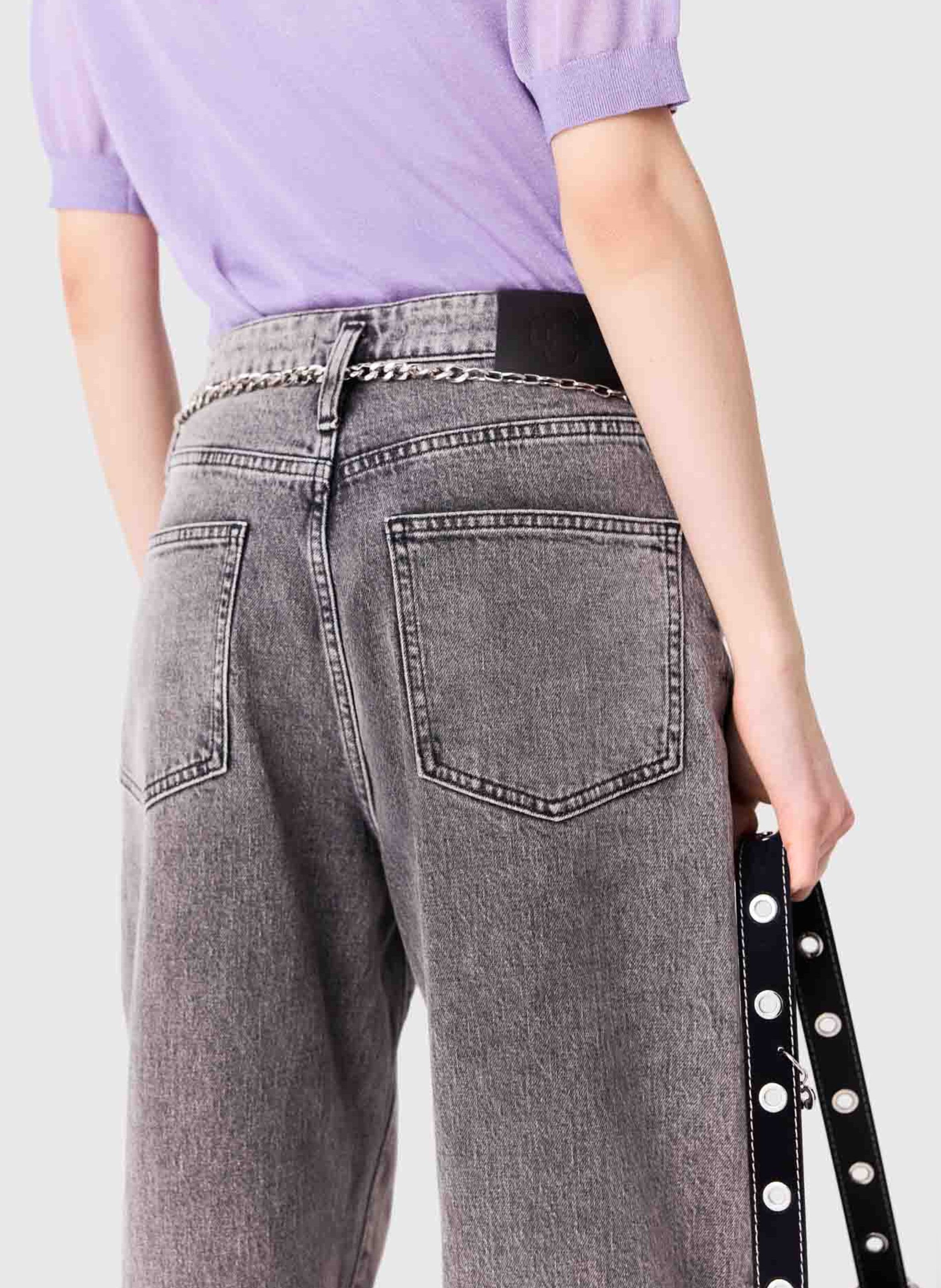 Rechte jeans - katoenblend MAJE Grijs