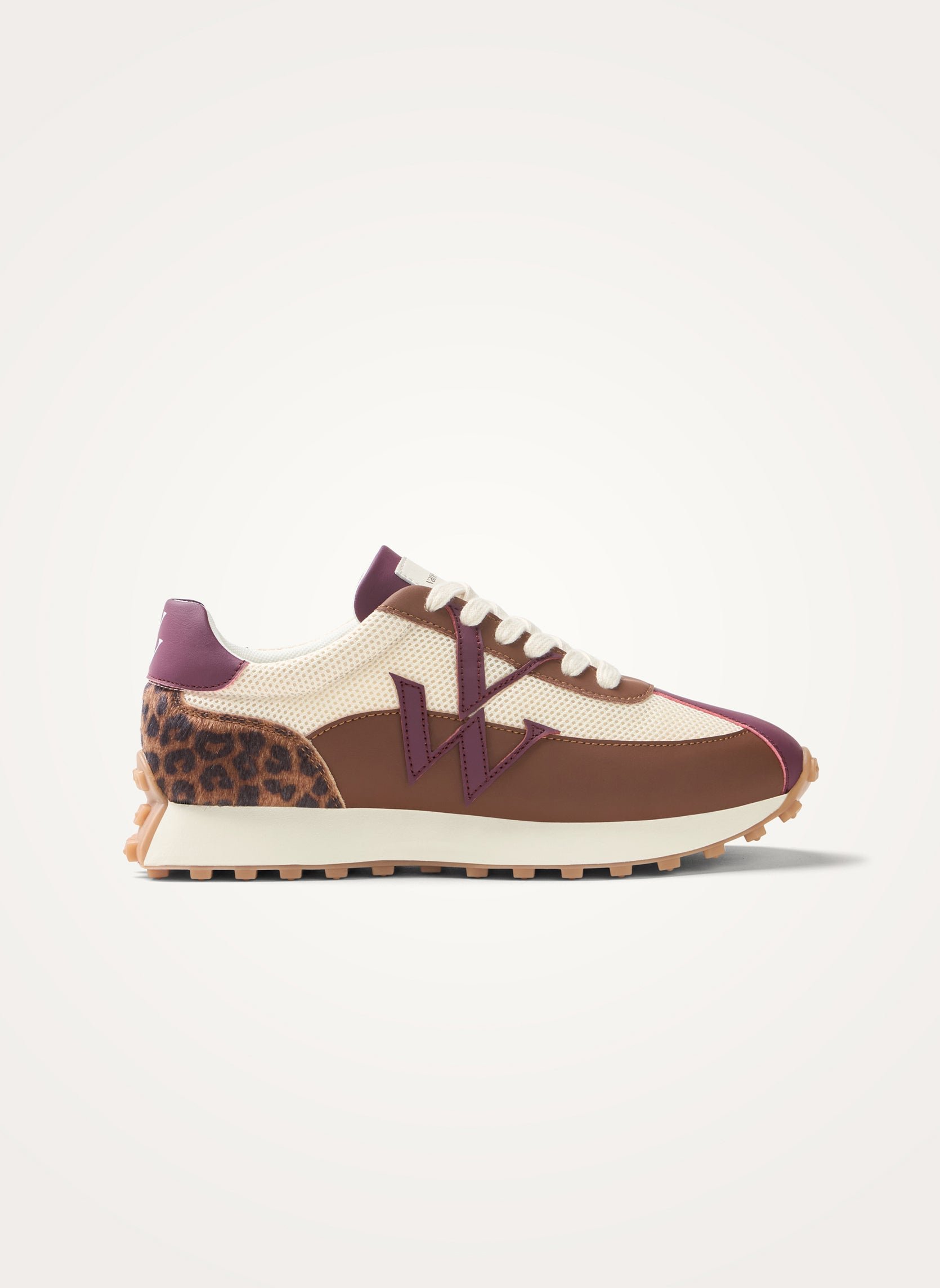 Sneakers with monogram on running sole VANESSA WU Brown