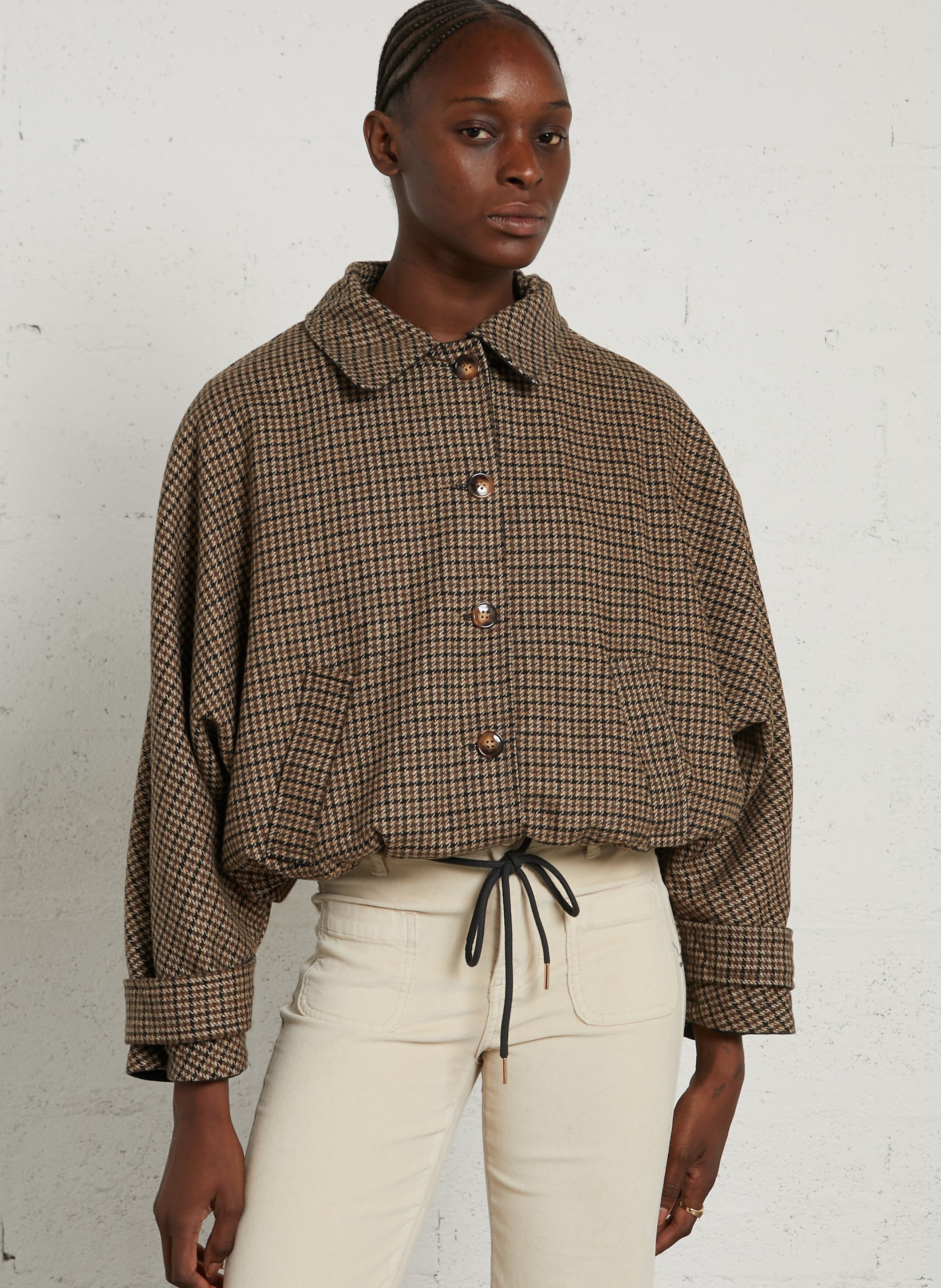 Parka col chemise en coton mélangé LA PETITE ETOILE Bleu