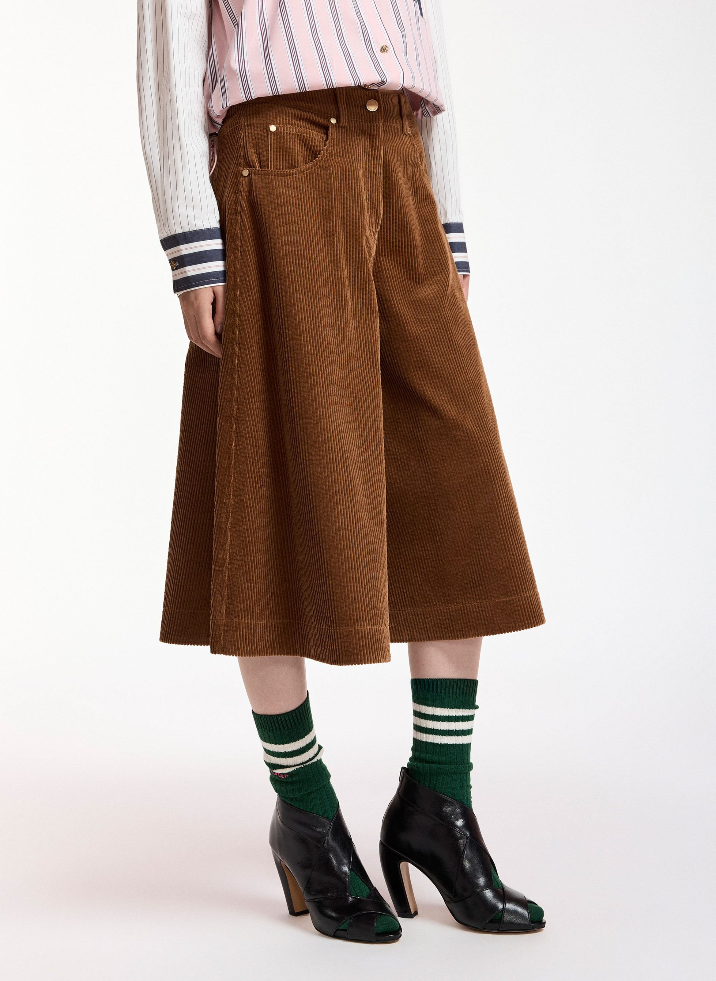 Bermudas anchas de algodón ESSENTIEL ANTWERP Marron