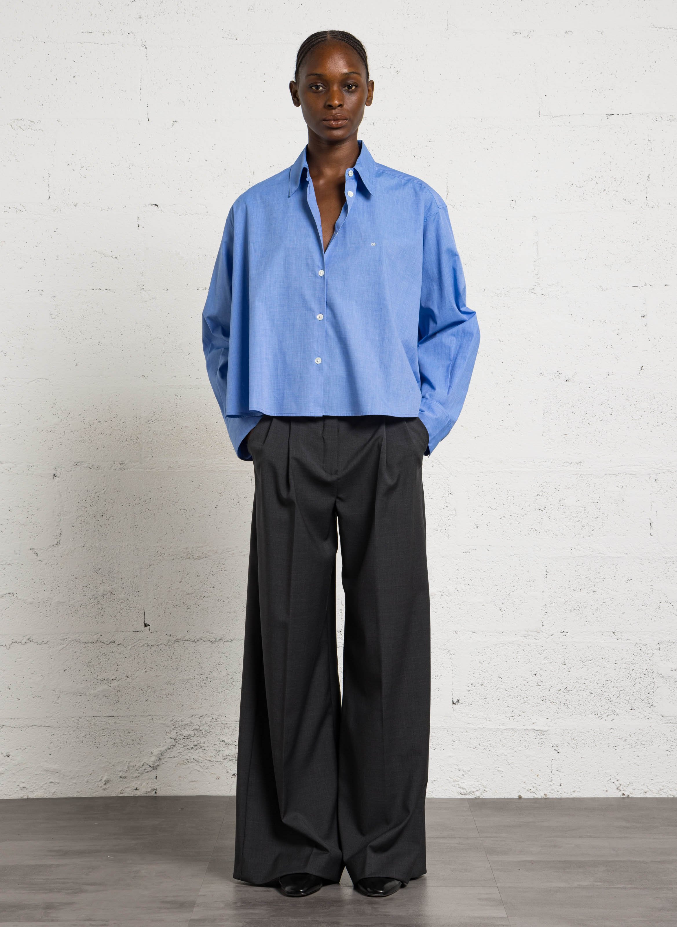Cotton shirt with classic collar BELLEROSE Blue