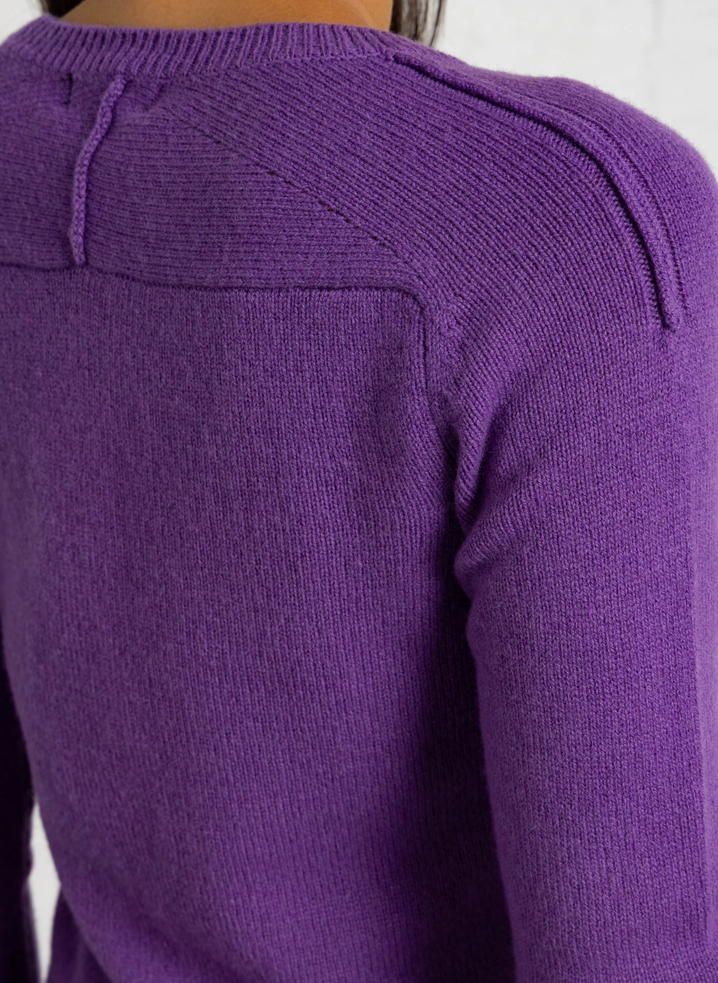 Round-neck wool sweater SOEUR Purple