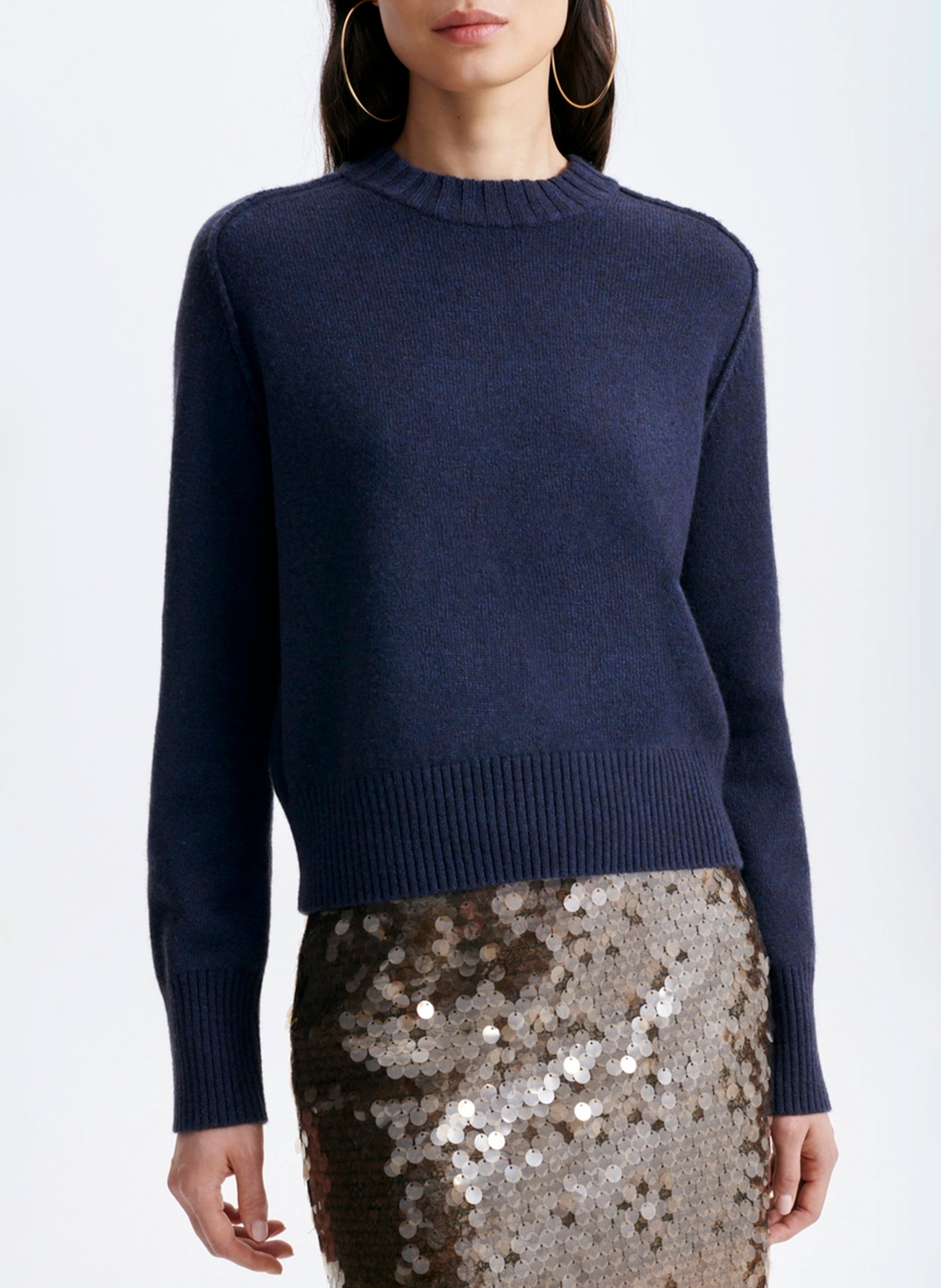 Trui met ronde hals | wolblend VANESSA BRUNO Blauw