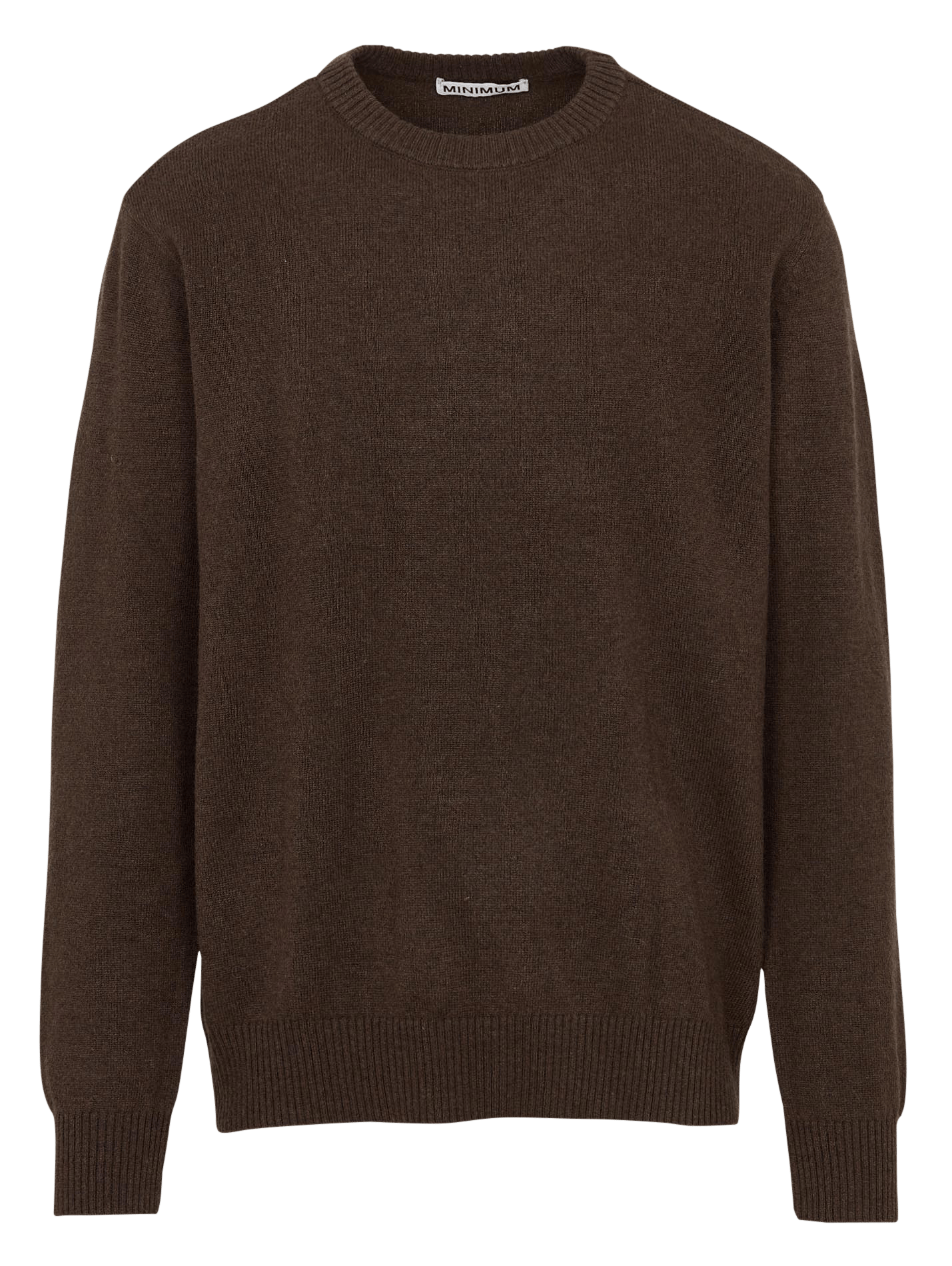 Round-neck wool-blend straight-cut sweater MINIMUM