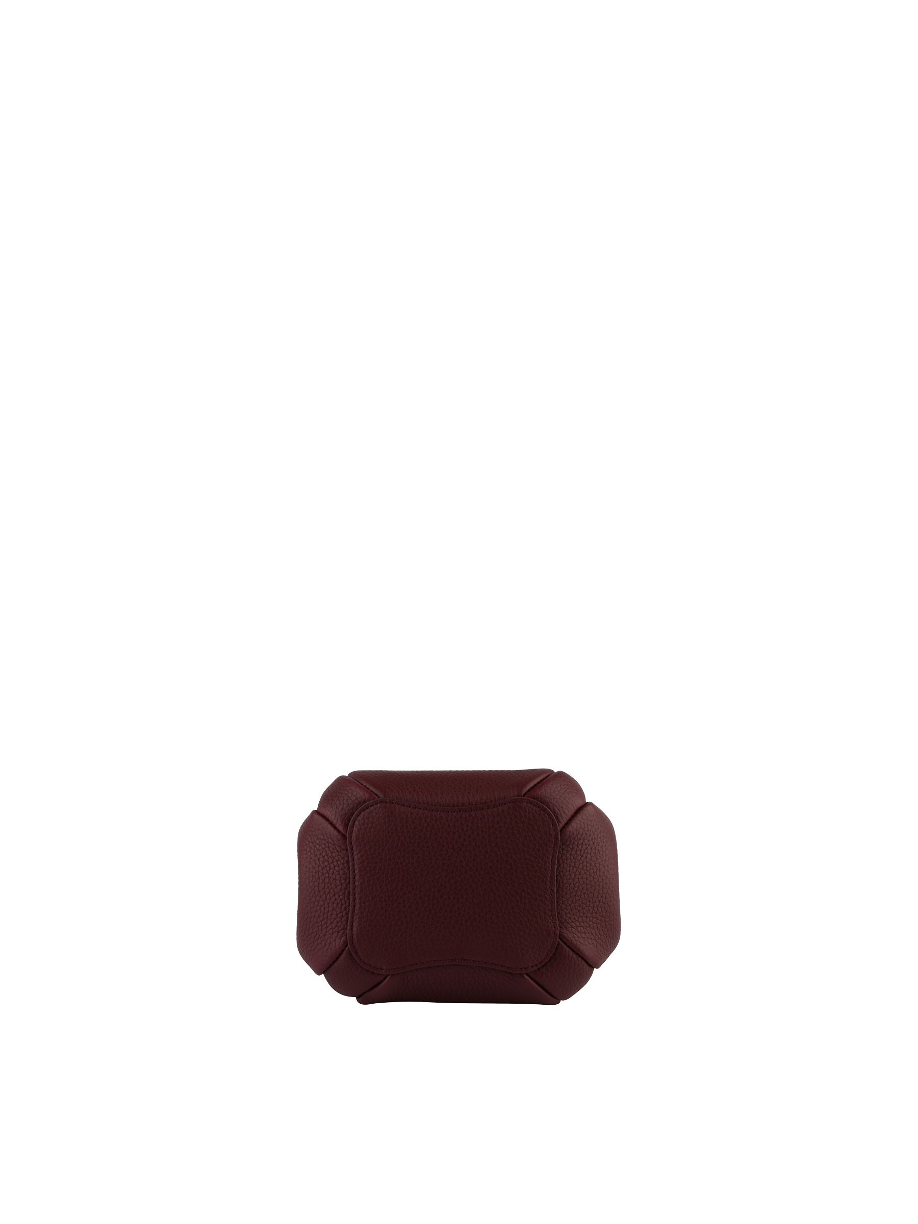 Calfskin leather handbag POURCHET Red