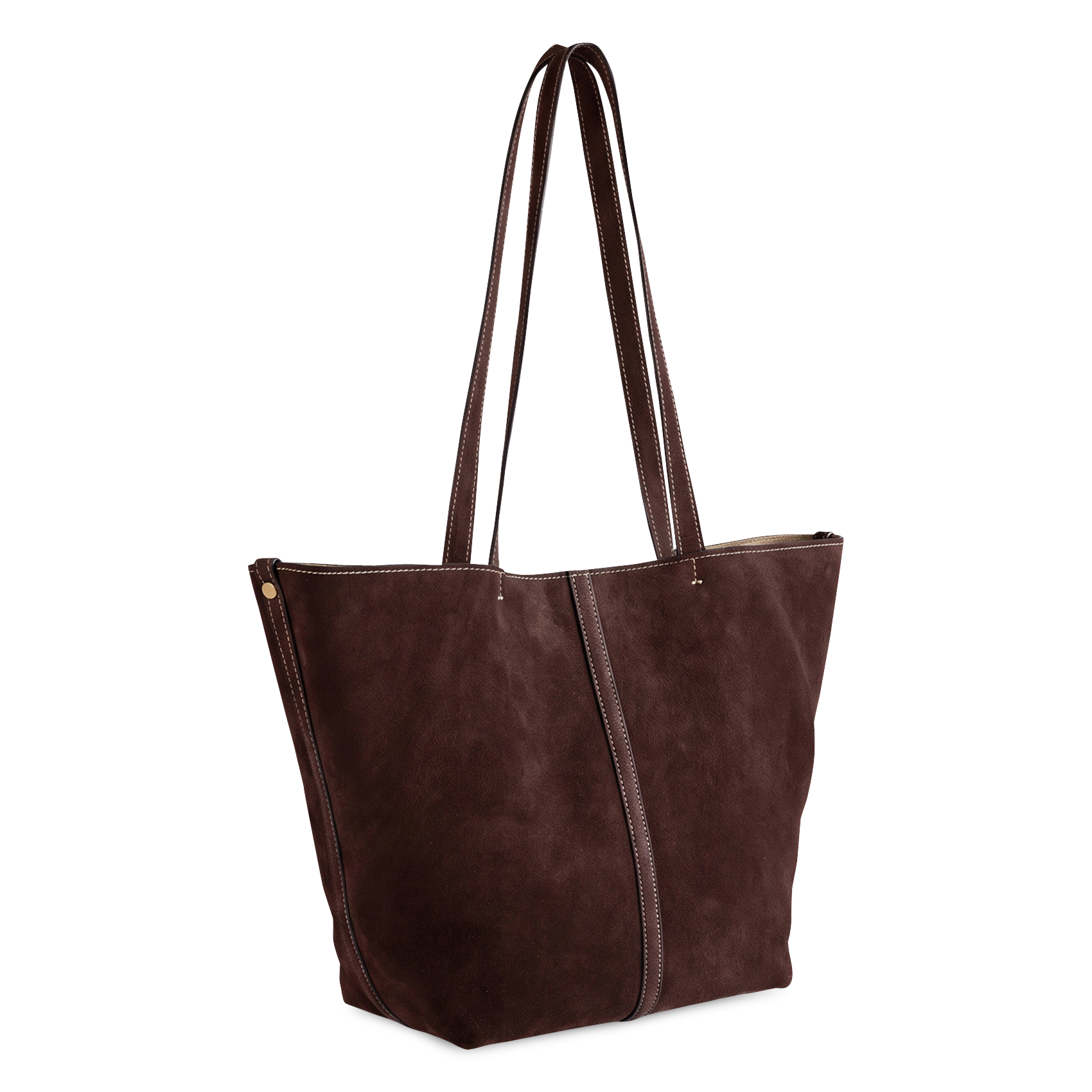 Suede tote bag VANESSA BRUNO Brown