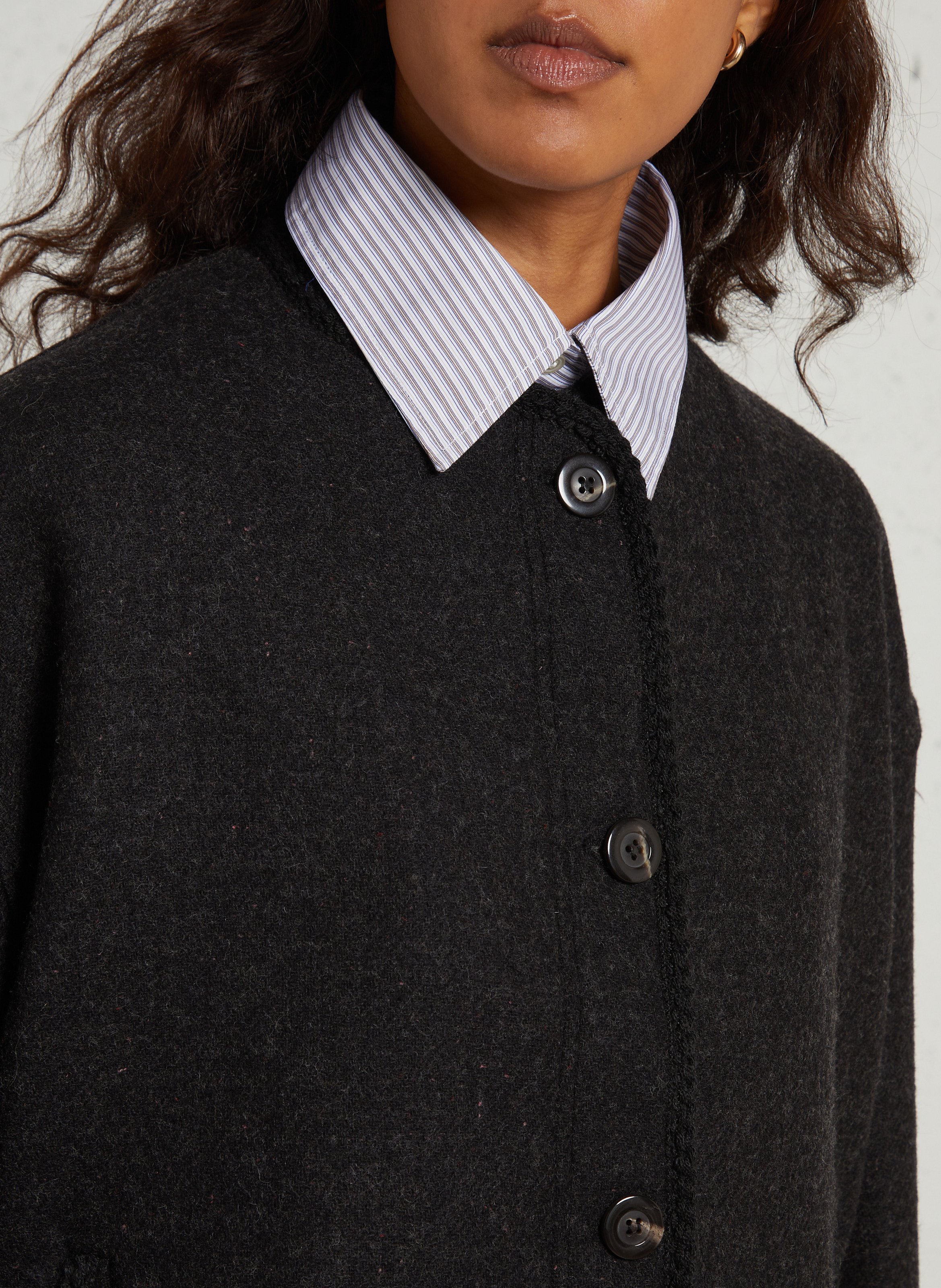 Veste ample en laine mélangée HOD PARIS Noir