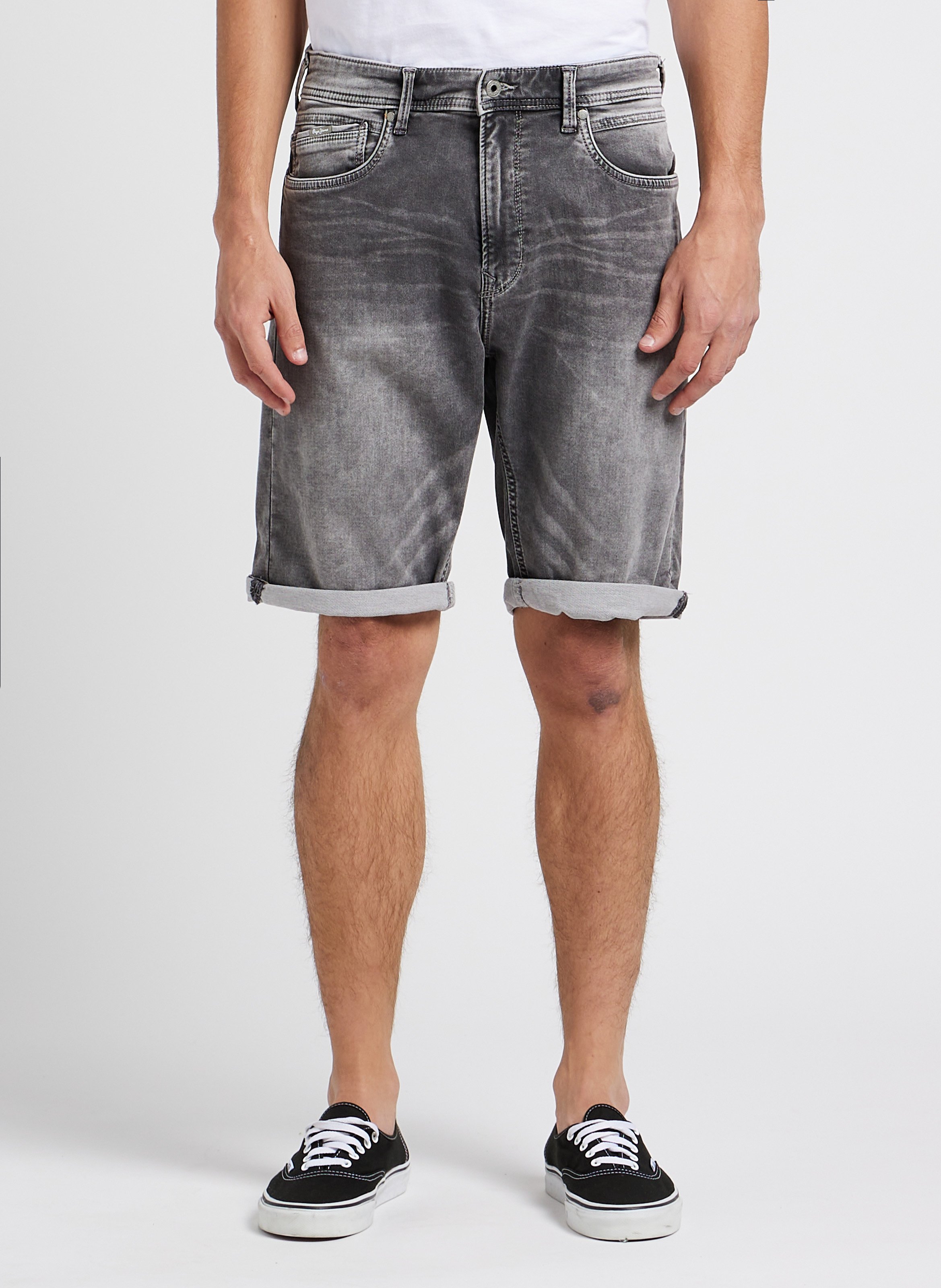 Zizzi HIGH WAISTED AMY CAPRI WITH SUPER - Jeansshort - blue denim/blauw denim/bluedenim