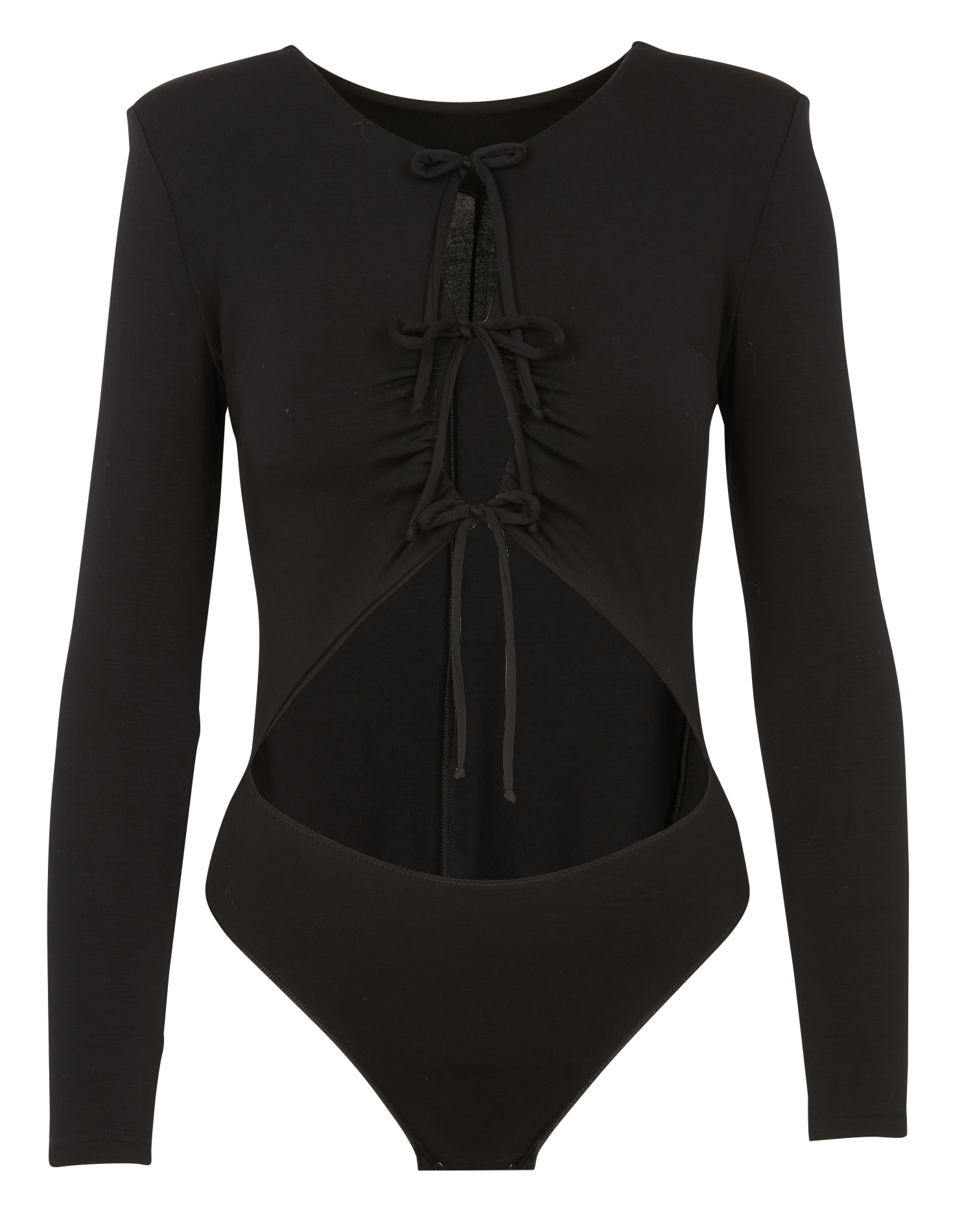 Body met ronde kraag en deelnaden UNDRESS CODE Zwart