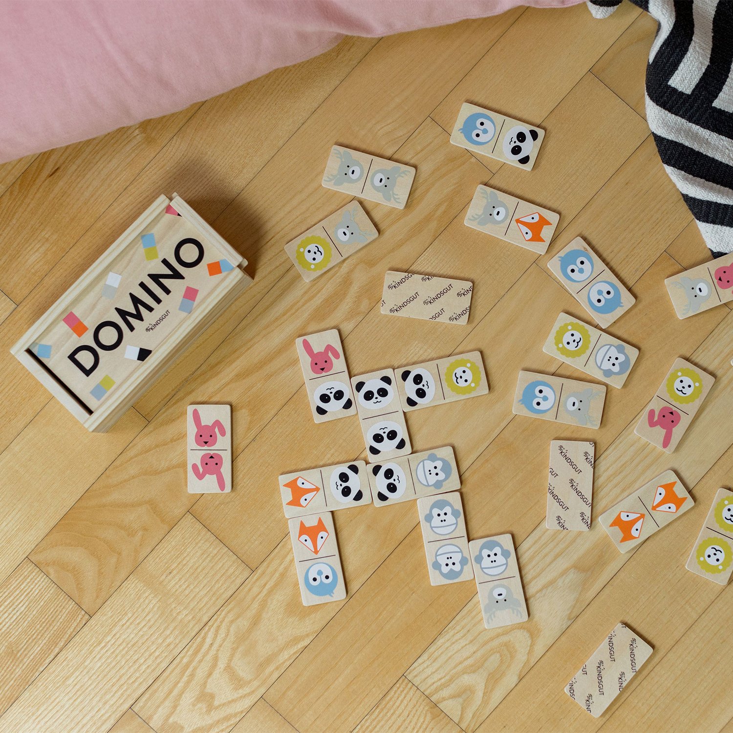 Wooden animal dominoes KINDSGUT Multicolored