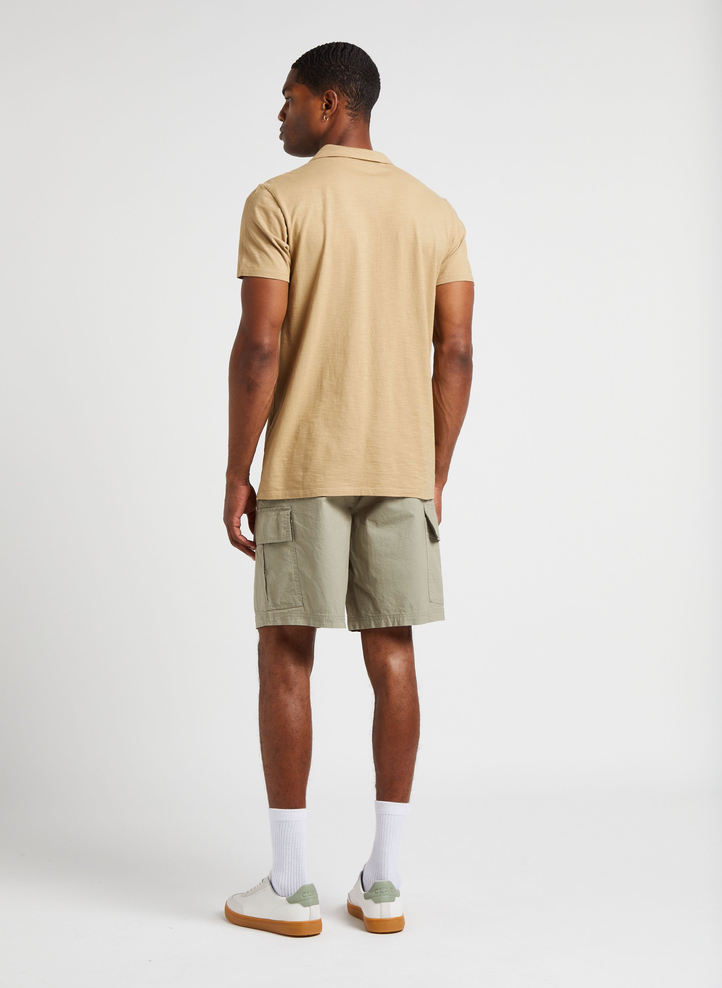 Cotton-blend cargo shorts SELECTED Grey