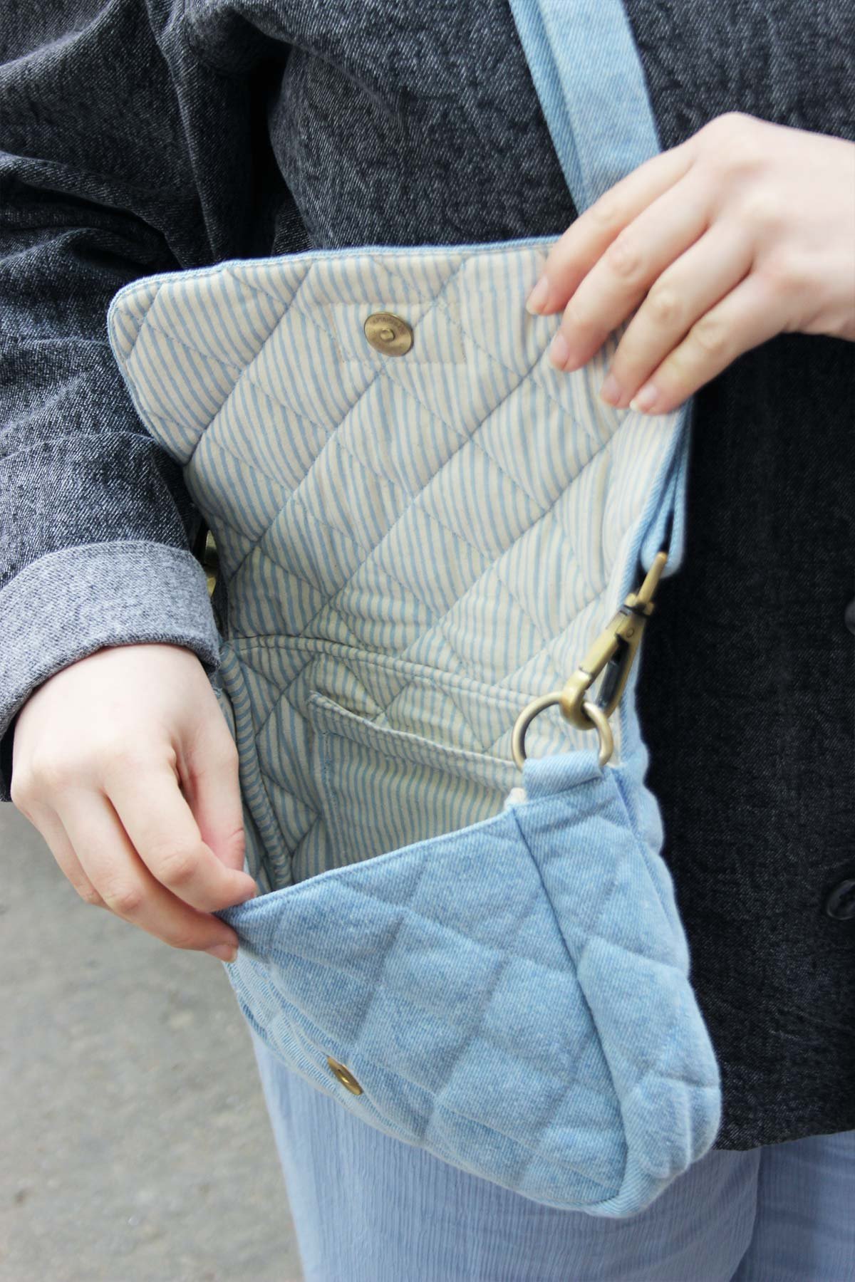 Cotton handbag | Blue HINDBAG Women