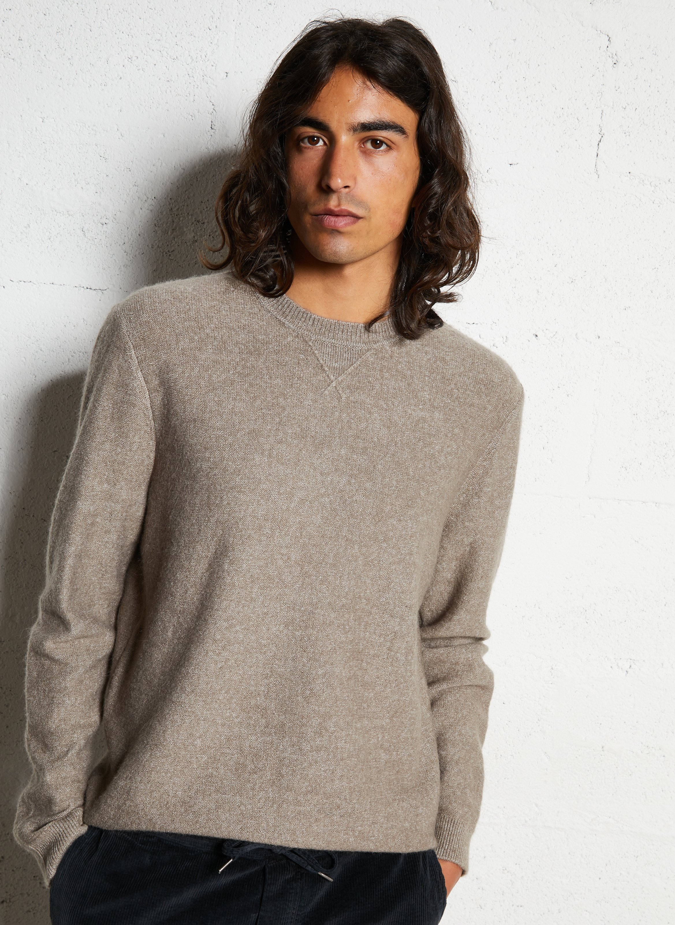 Gerade geschnittener Rundhalspullover IKKS Braun