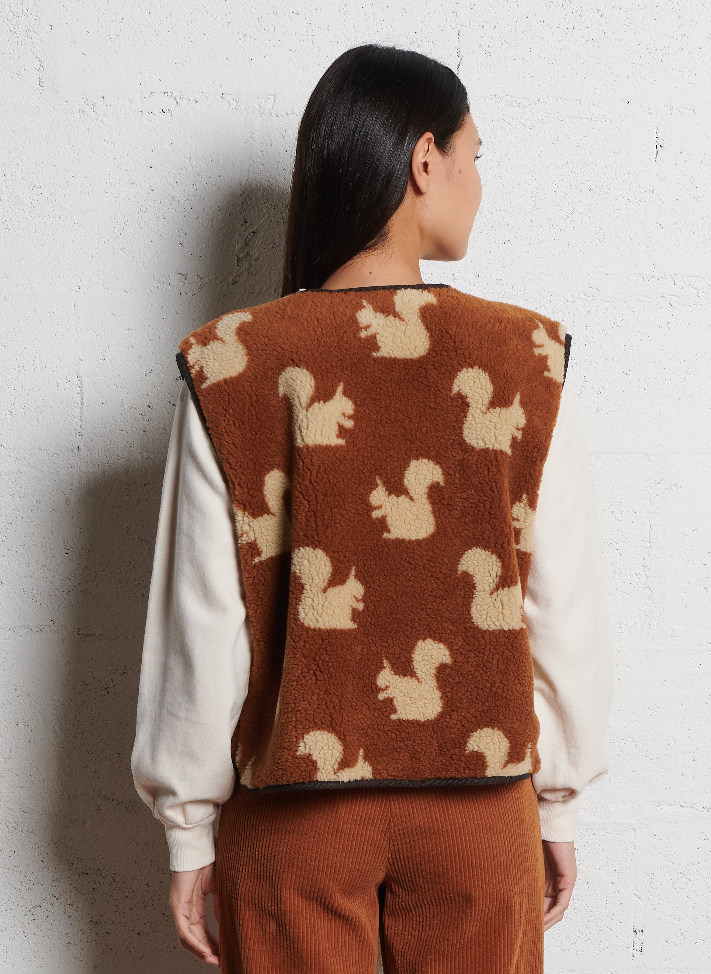 Strickjacke mit Rundhalsausschnitt EMILE ET IDA Braun