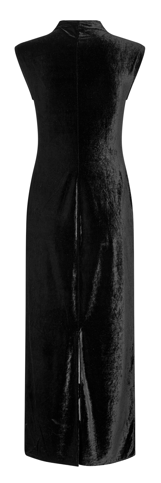 Robe longue col montant détails floraux transparents SAMSOE SAMSOE Noir