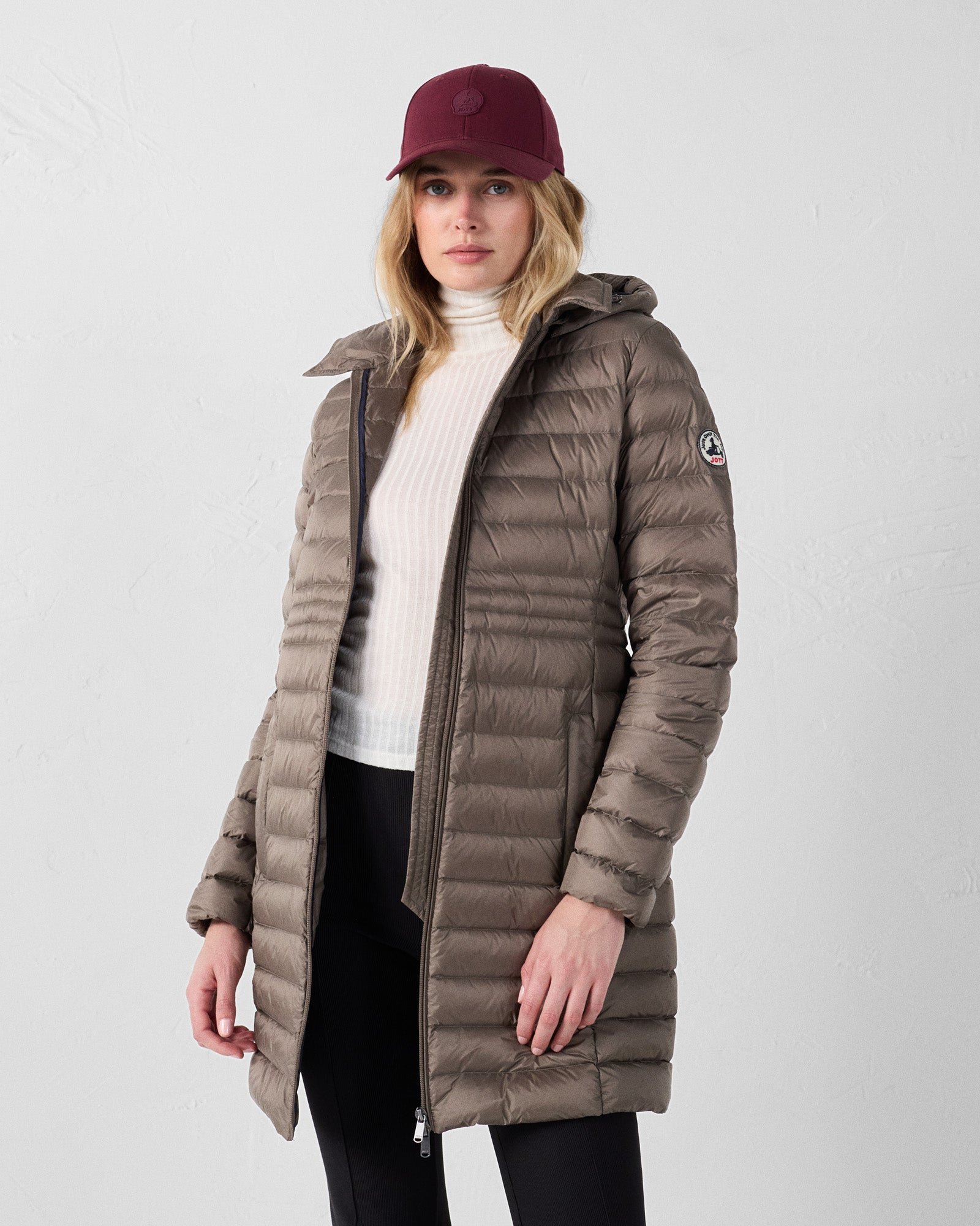 Long hooded puffer coat vero 2.0 JOTT Beige
