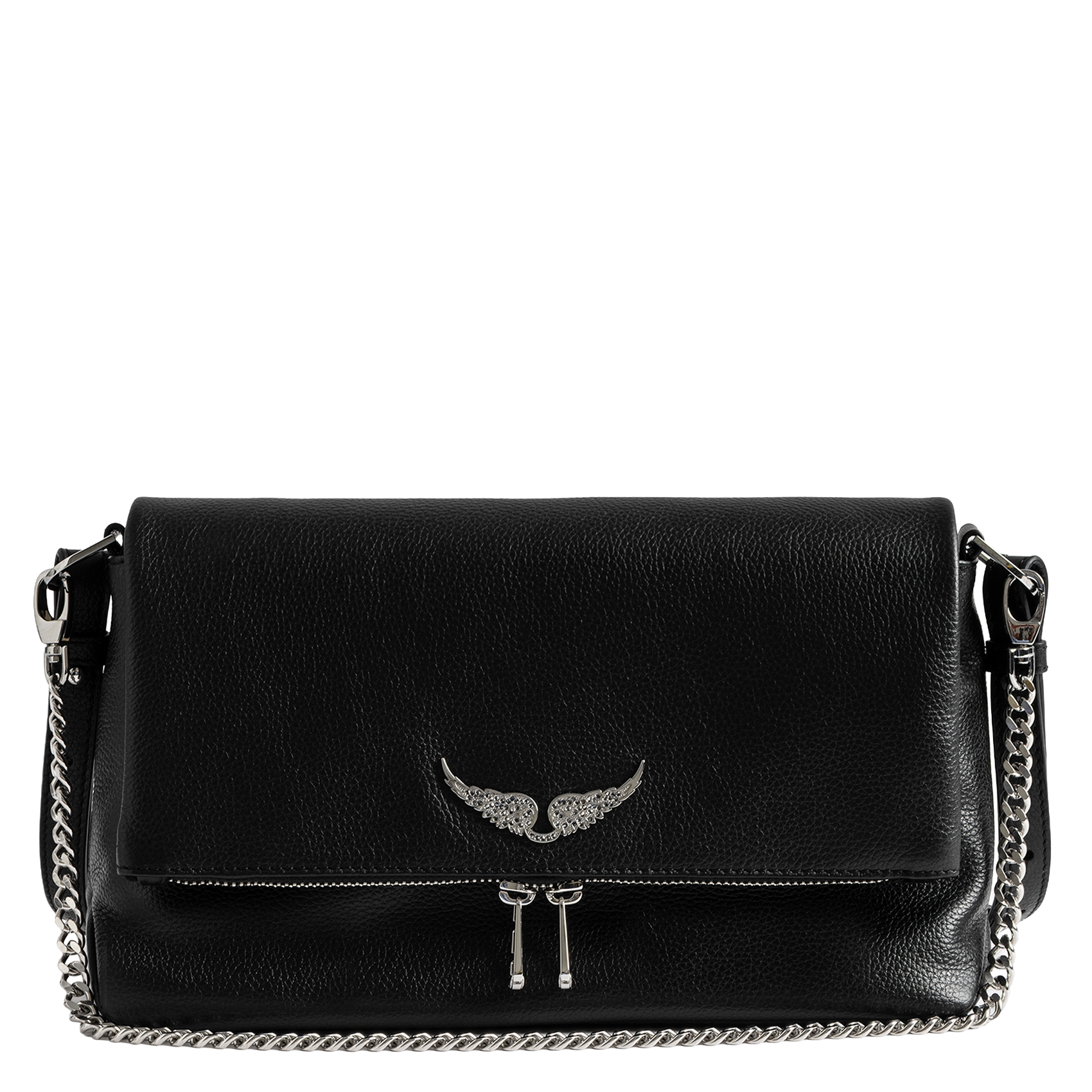 Buideltas van getextureerd leer met veters ZADIG&VOLTAIRE