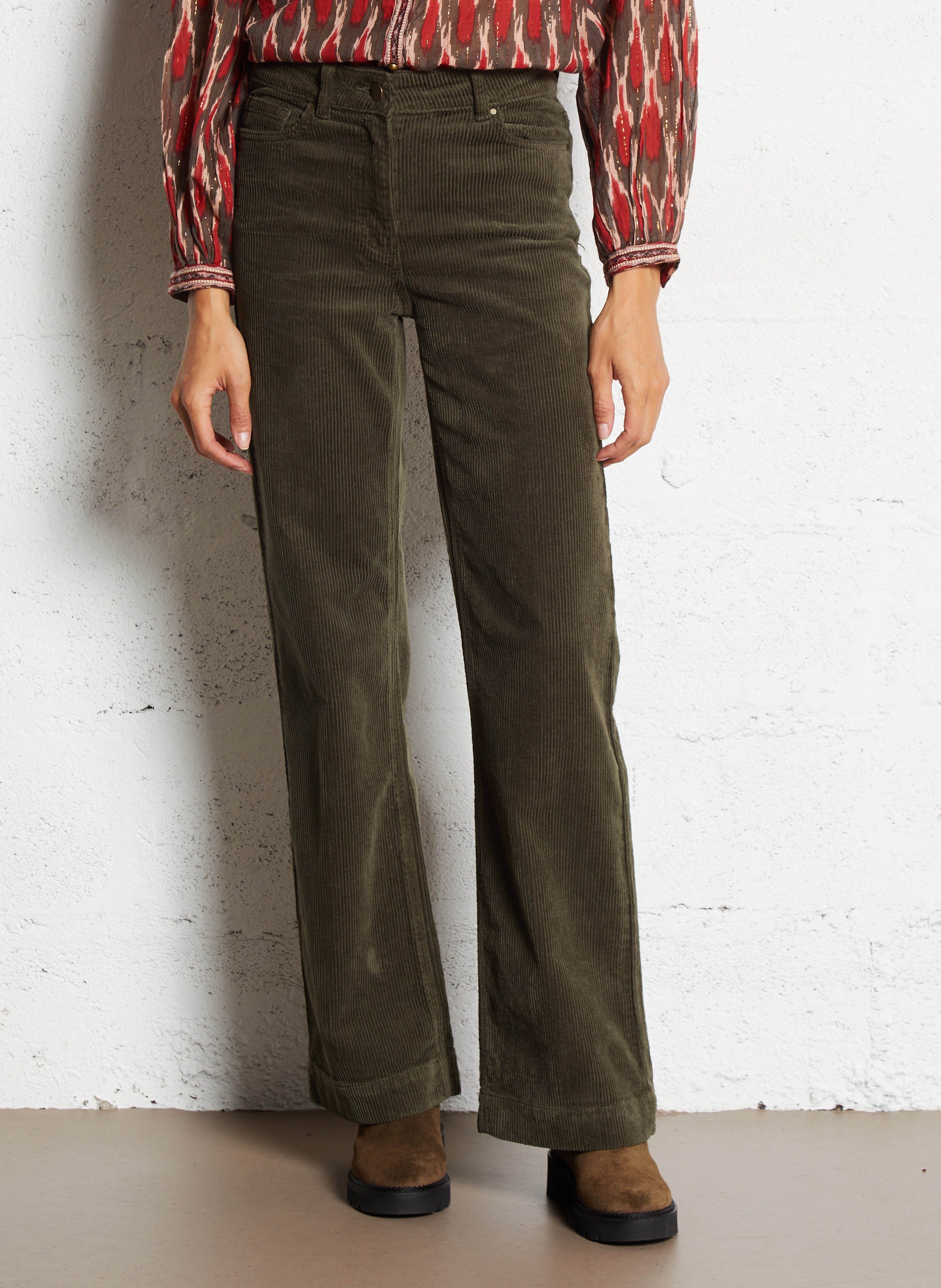 Corduroy carrot pants MAISON 123 Khaki