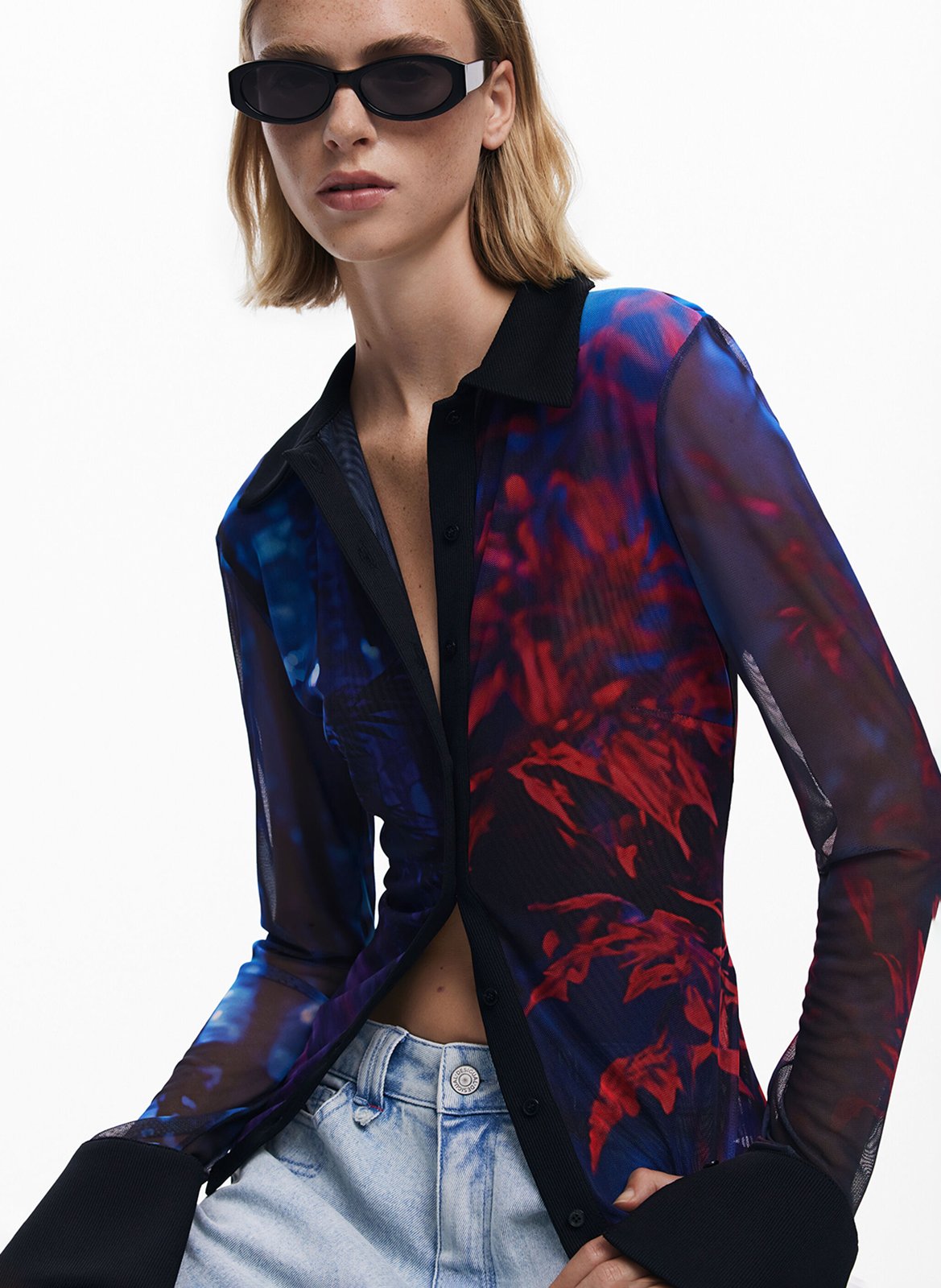 Top col classique  DESIGUAL Noir