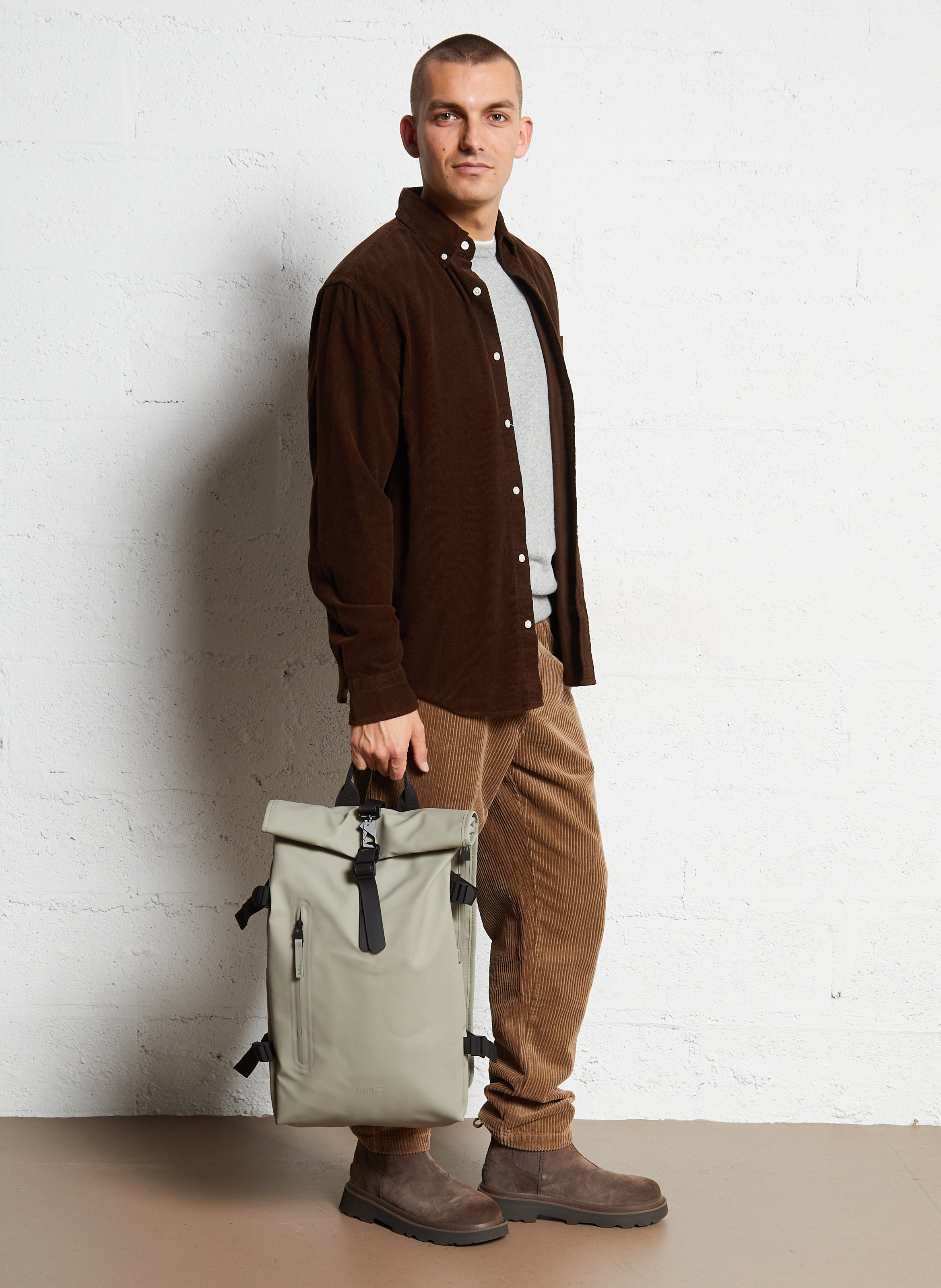 Chemise col classique manches contrastantes en coton GANT Brown