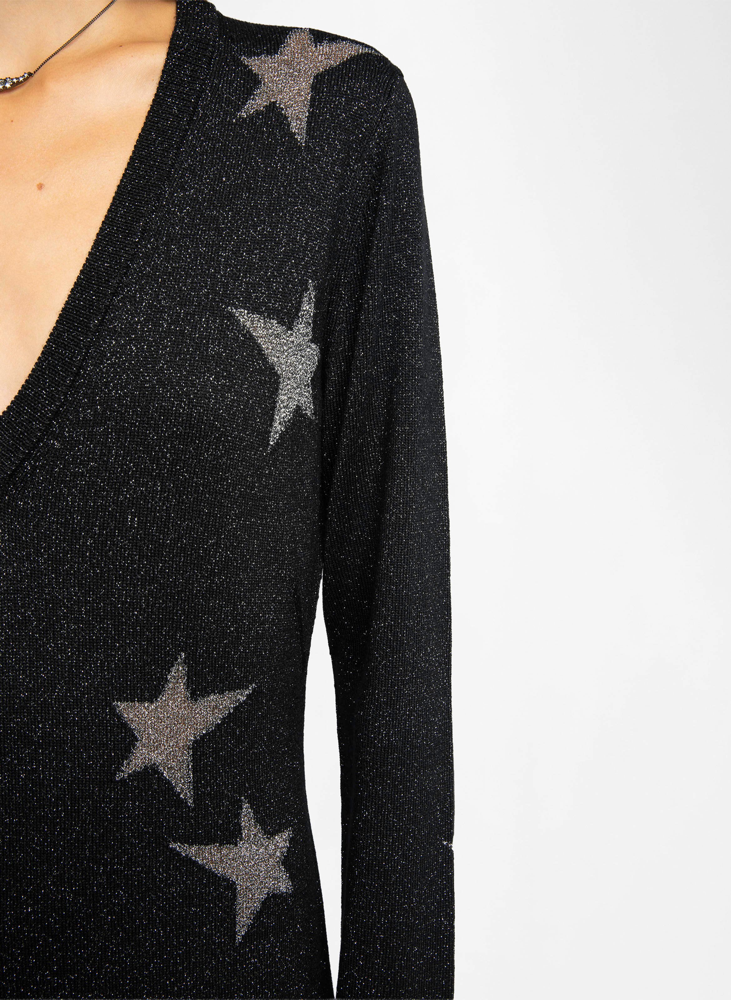 Robe longue col V en laine mélangée ZADIG&VOLTAIRE Noir