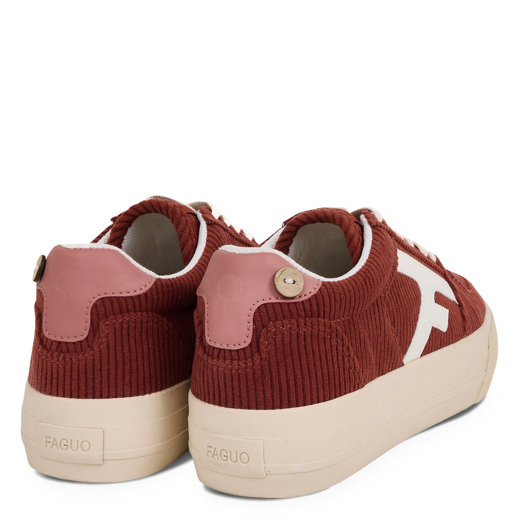 Sneaker mit Rippveloursleder-Optik FAGUO Rot