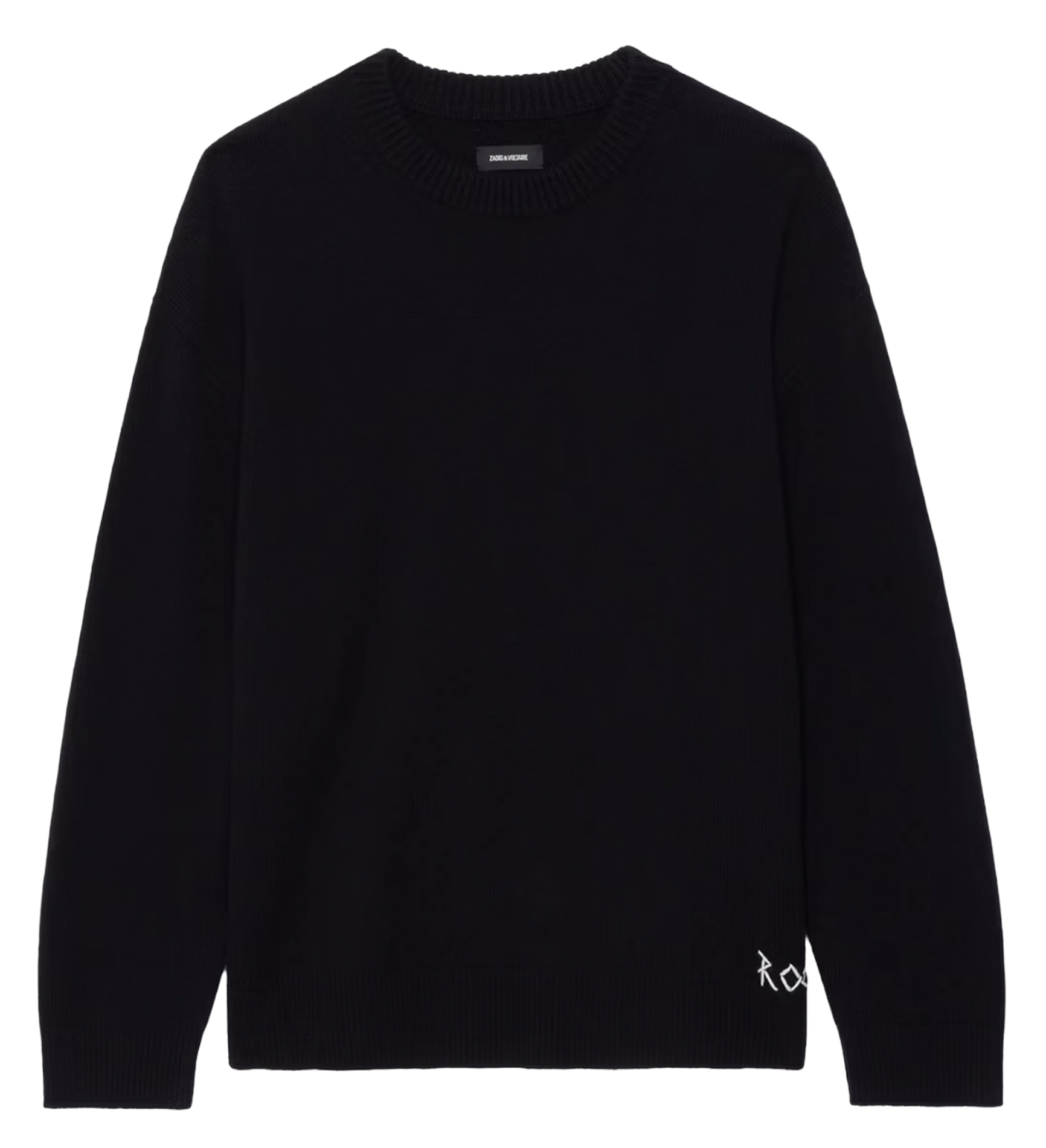 Pull col rond en laine mélangée ZADIG&VOLTAIRE Noir
