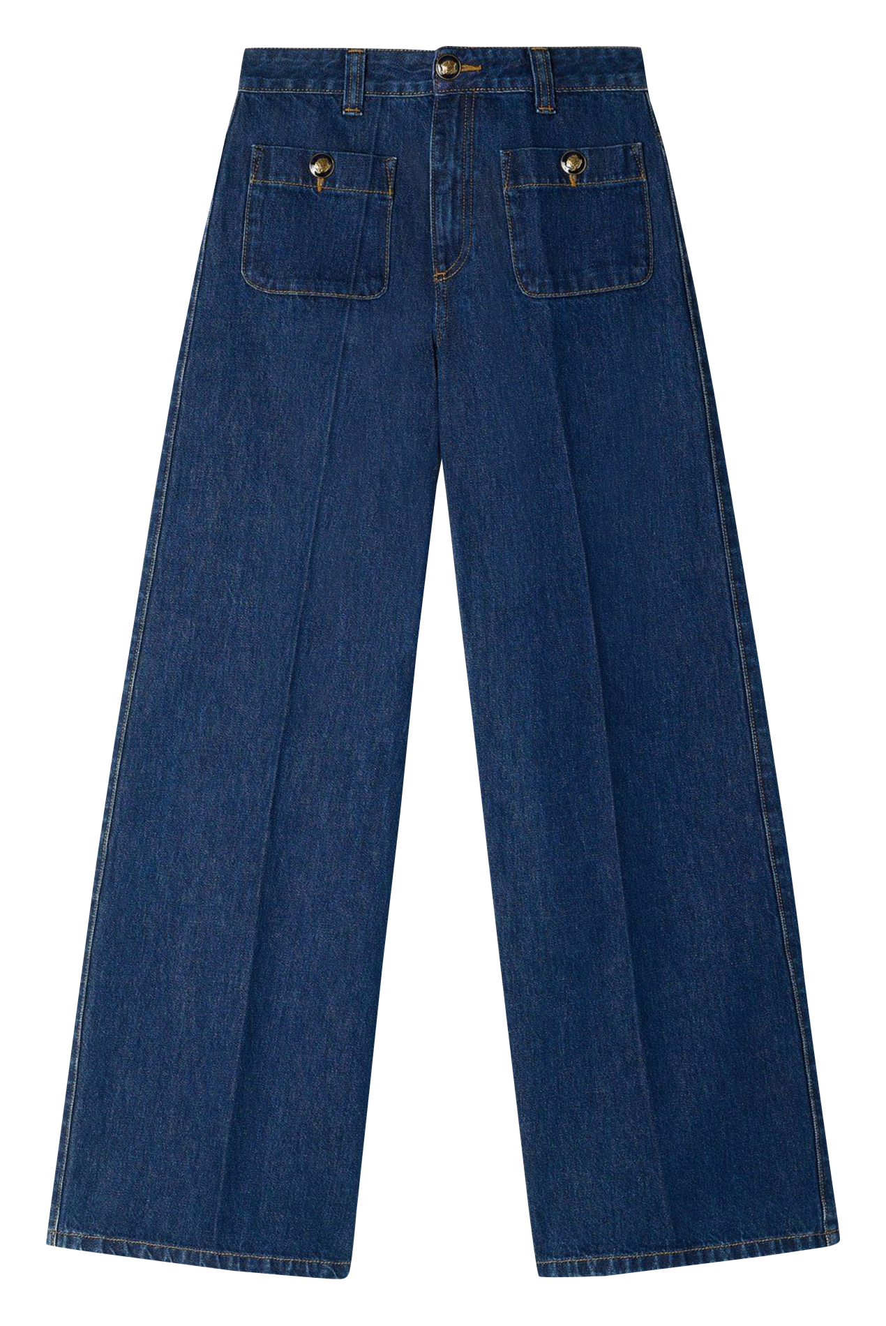 Jean large en coton SANDRO Bleu