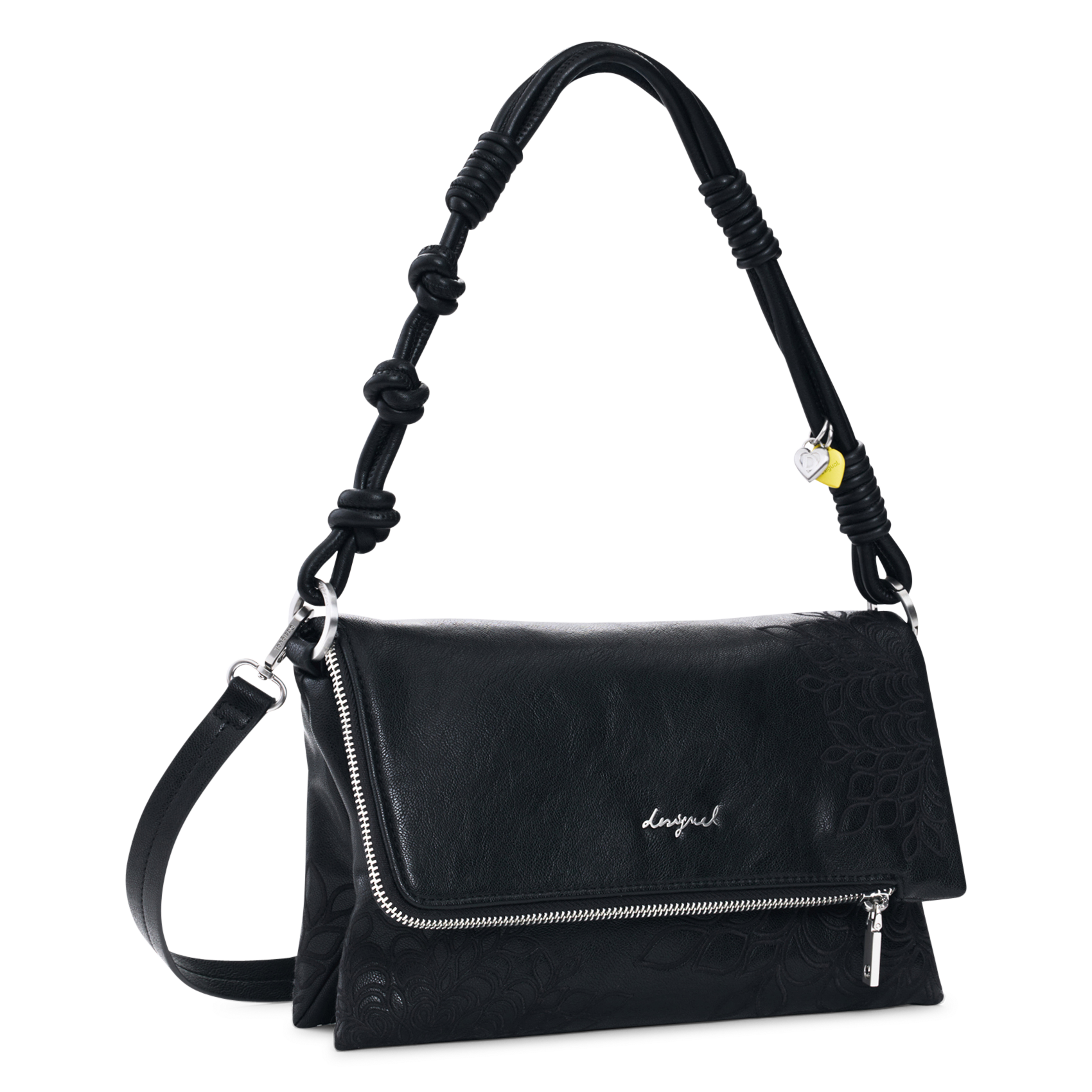 Umhängetasche mit bestickter Klappe DESIGUAL Schwarz