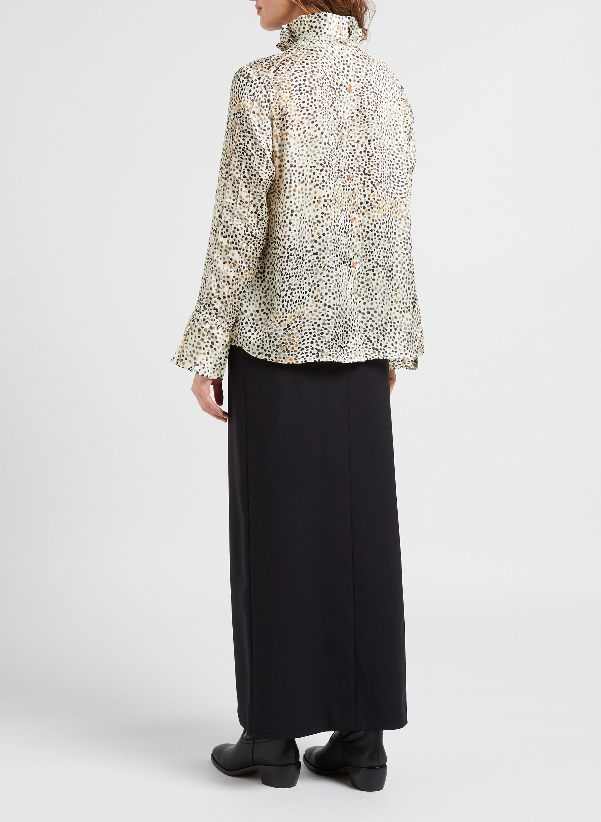 Ruimvallende top met opstaande kraag en print HEIMSTONE Veelkleurig