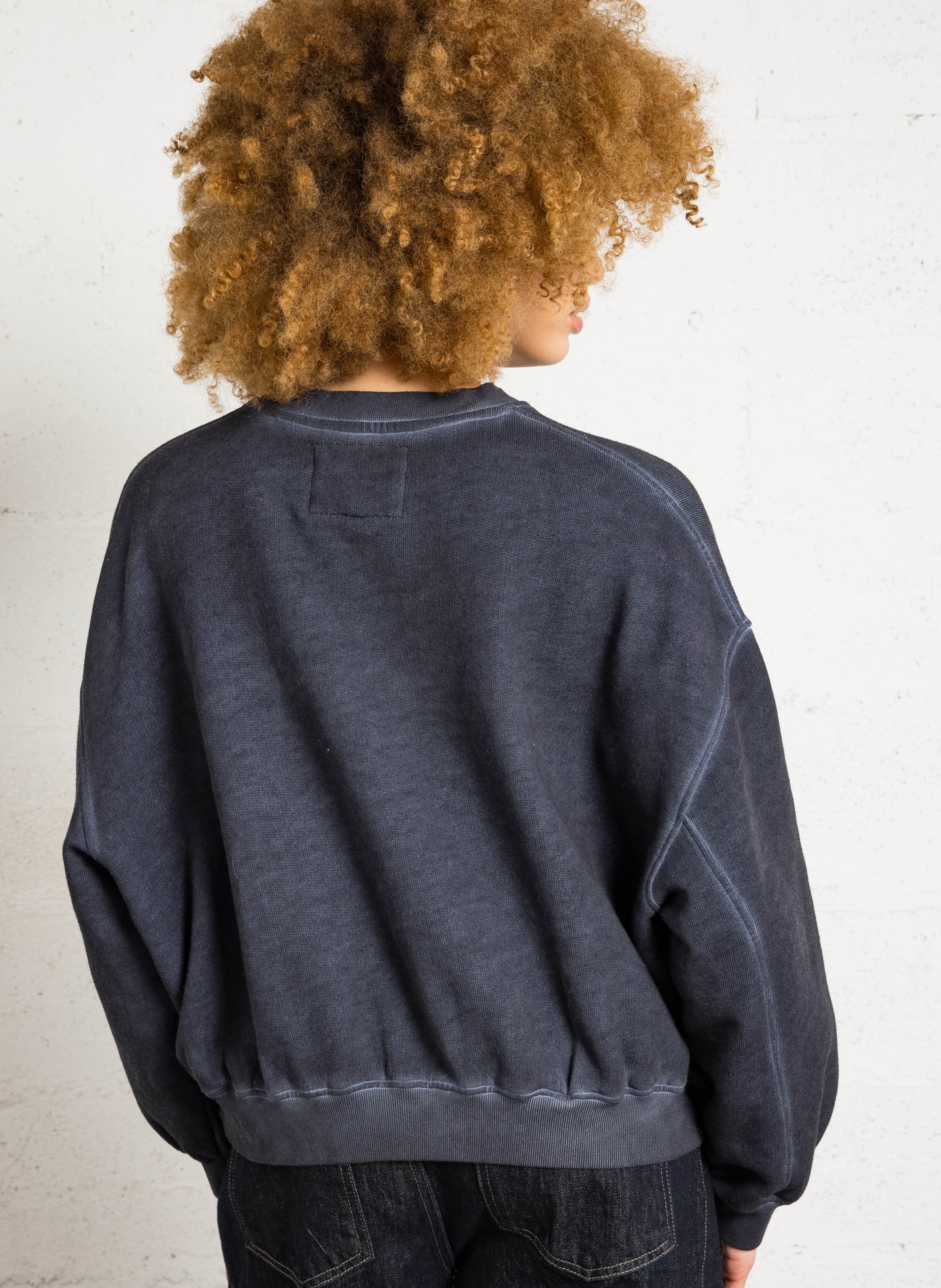 Rundhals-Sweatshirt aus Baumwoll-Mix BELLEROSE Blau