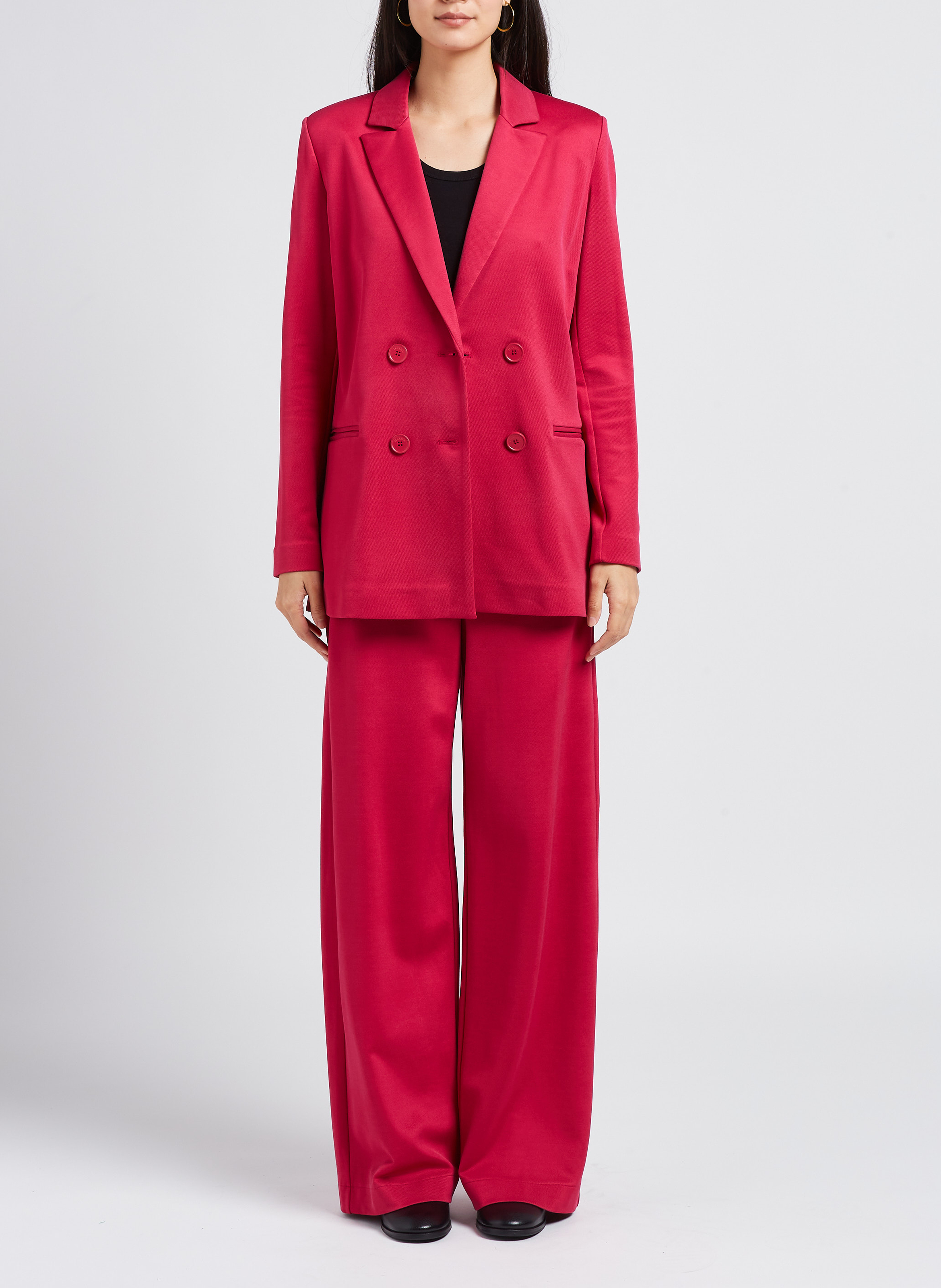 Pantalon palazzo taille haute  MAX&Co. Rouge