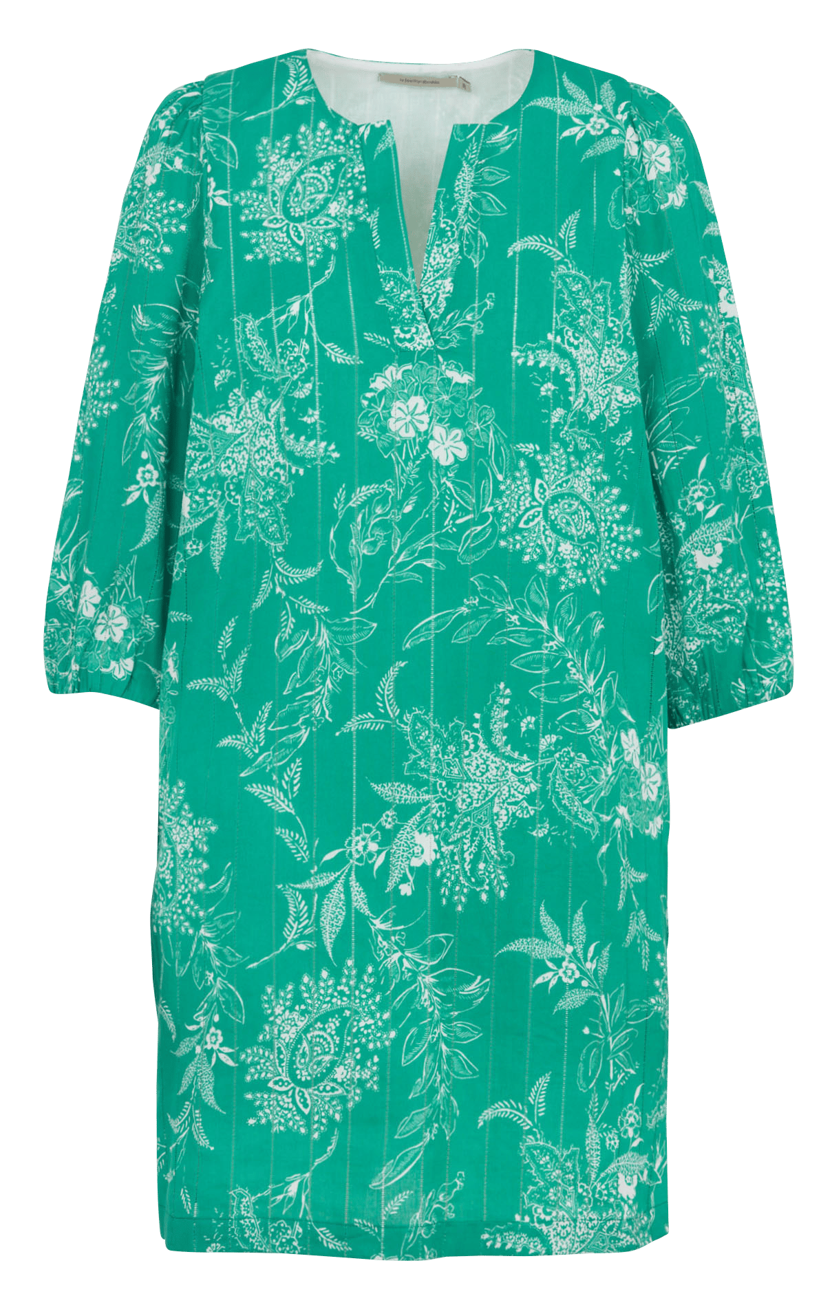 Robe courte col V imprimée LA FEE MARABOUTEE Vert