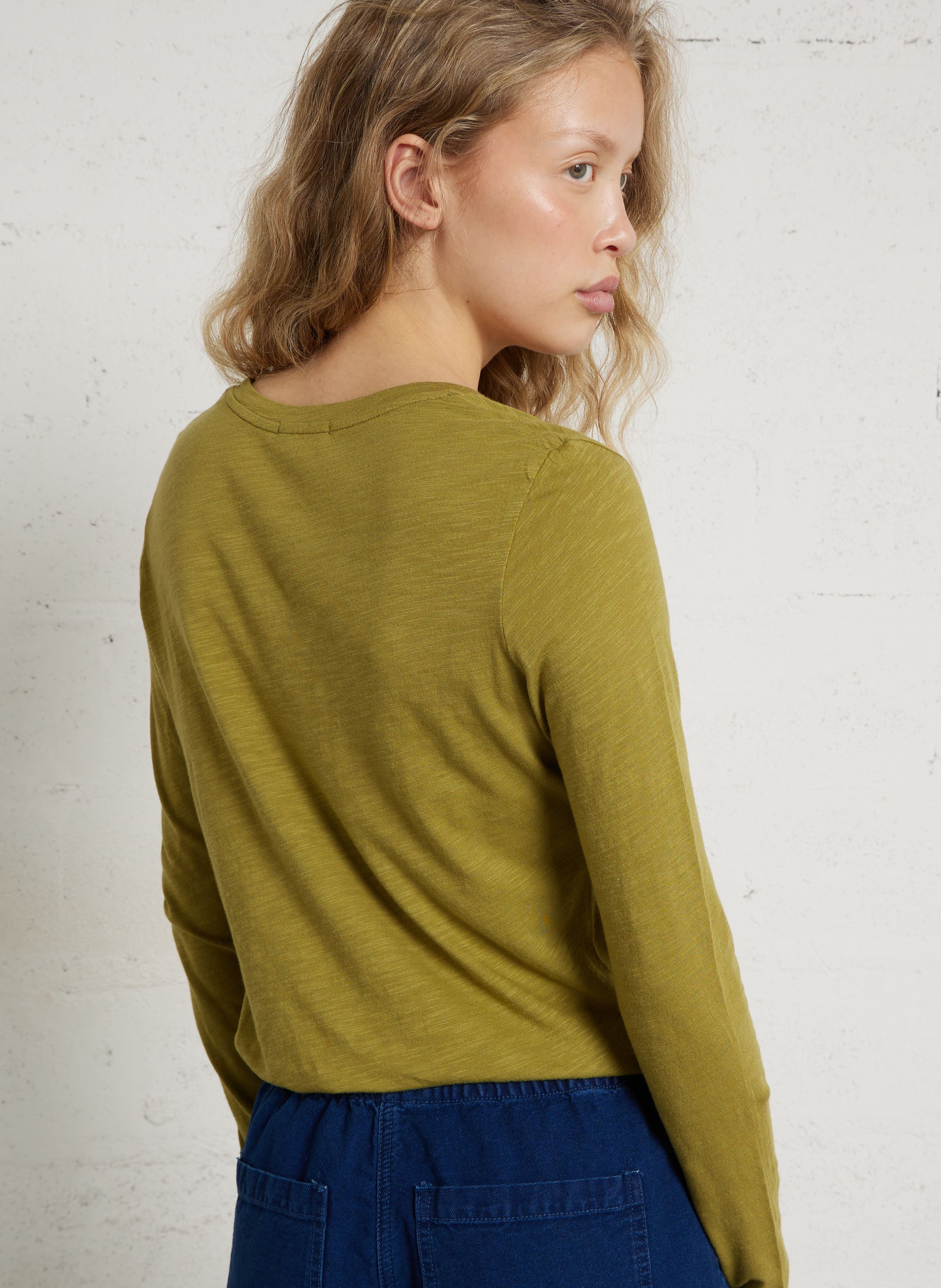 Basic cotton-mix T-shirt AMERICAN VINTAGE Green