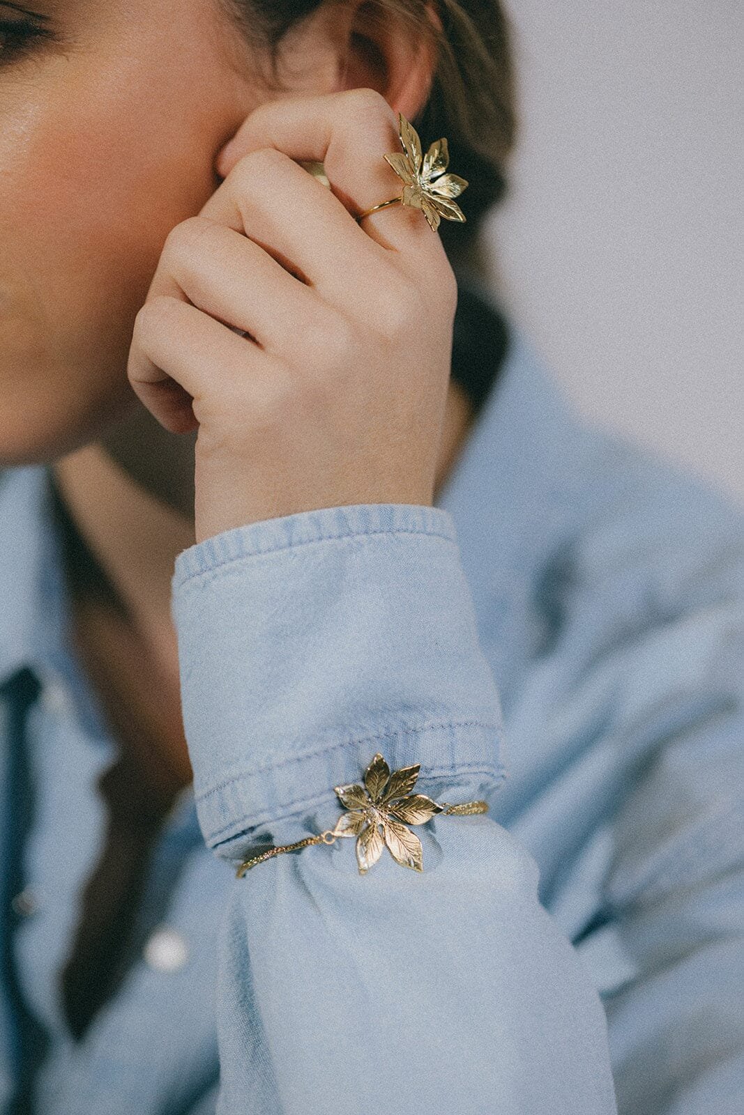 Silver plated flower bracelet MONSIEUR SIMONE Silver