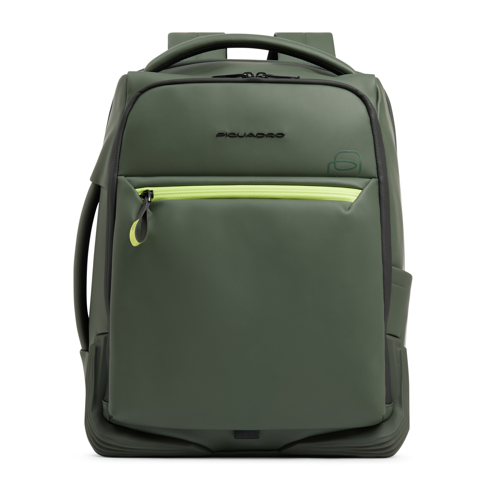Water-repellent travel backpack for laptop PIQUADRO Green