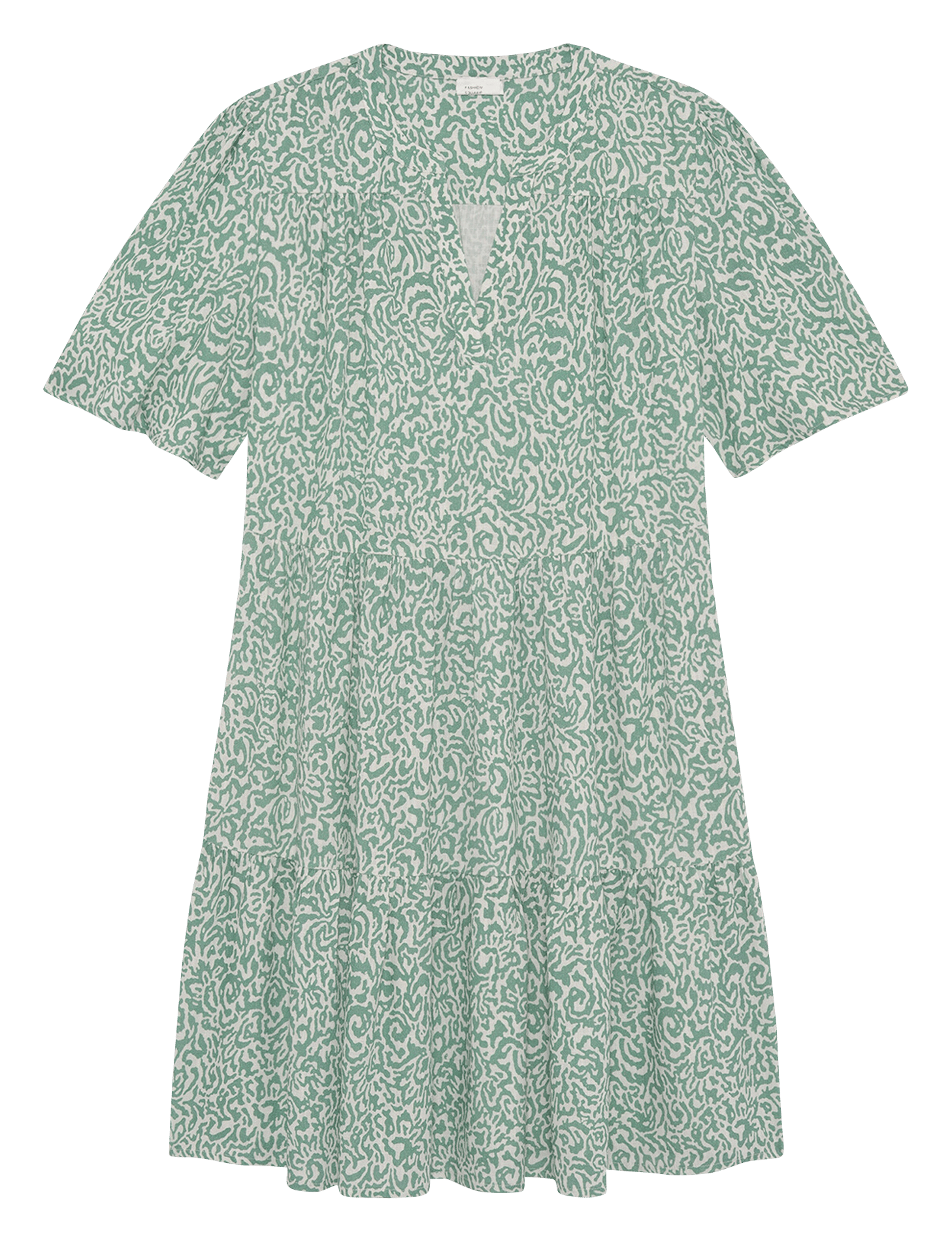 Robe courte col tunisien  CAROLL Vert