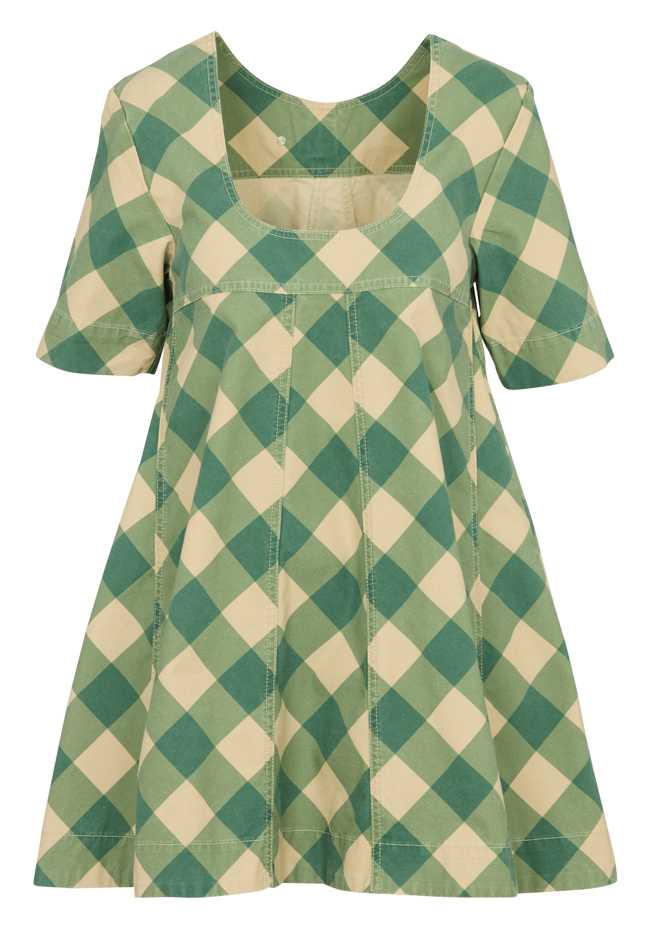 Korte A-lijn jurk met ruitjes DAMSON MADDER Veelkleurig