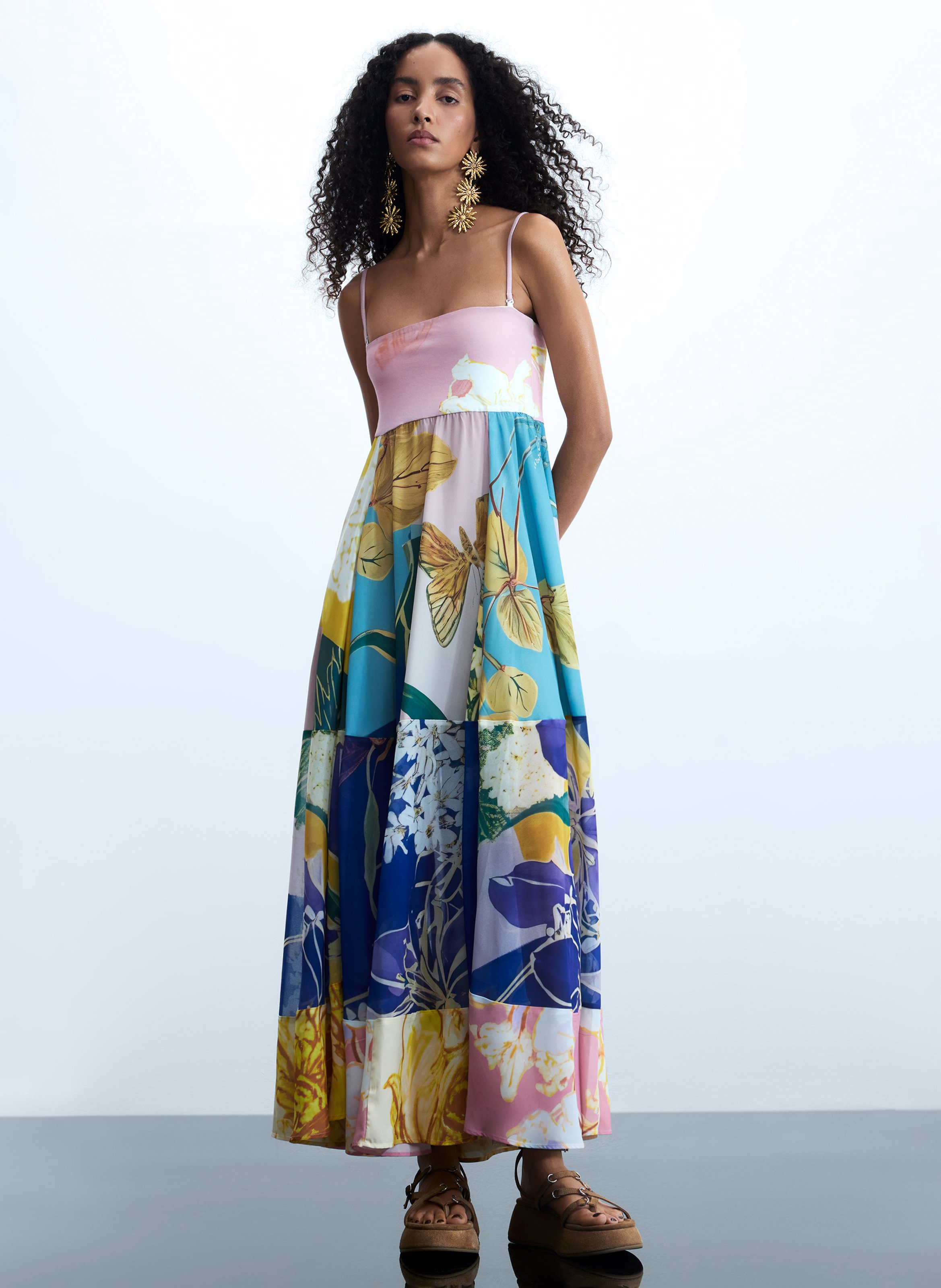 Robe longue ample DESIGUAL Multicolore
