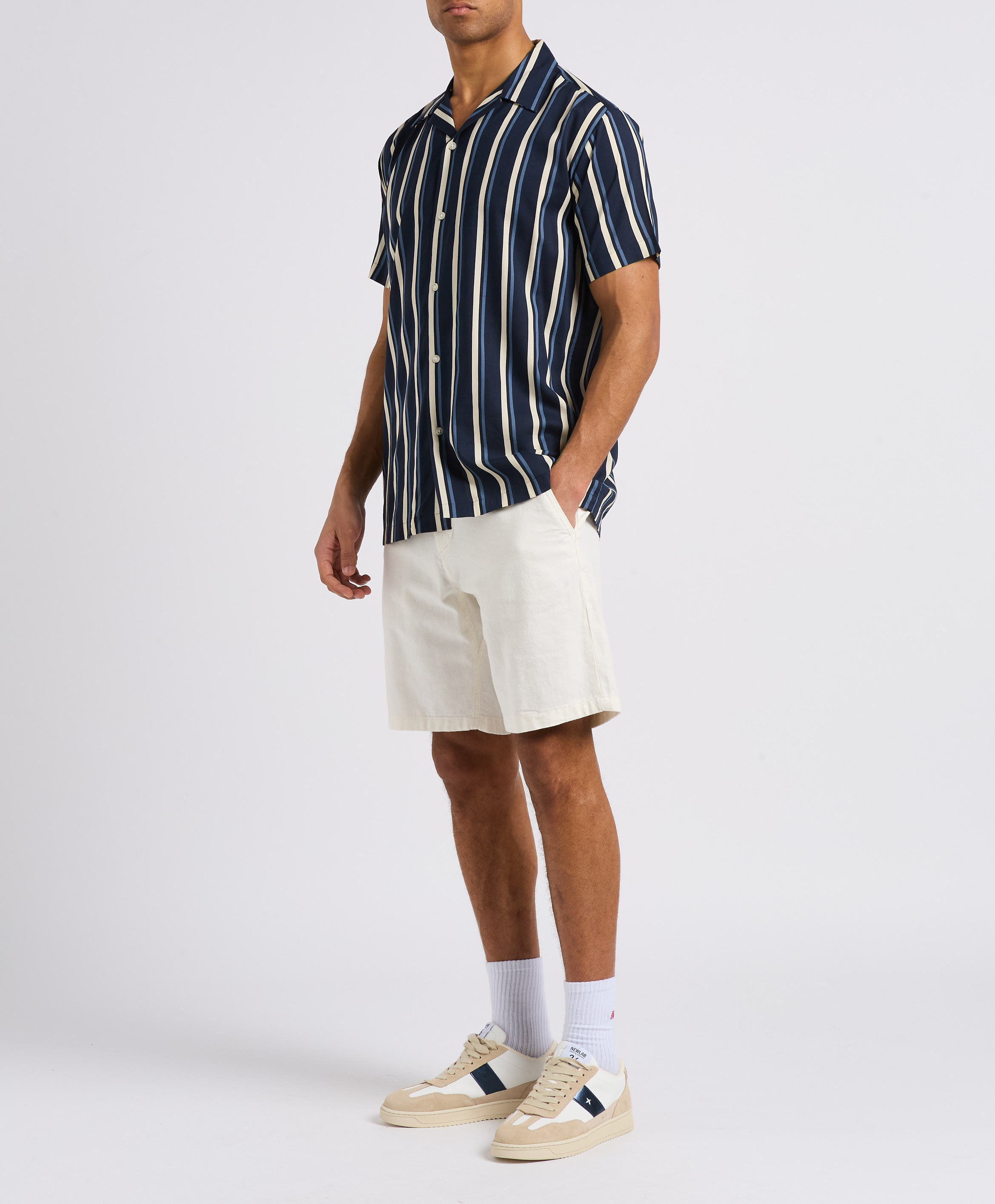 Regular-fit organic cotton-blend shirt SELECTED Blue