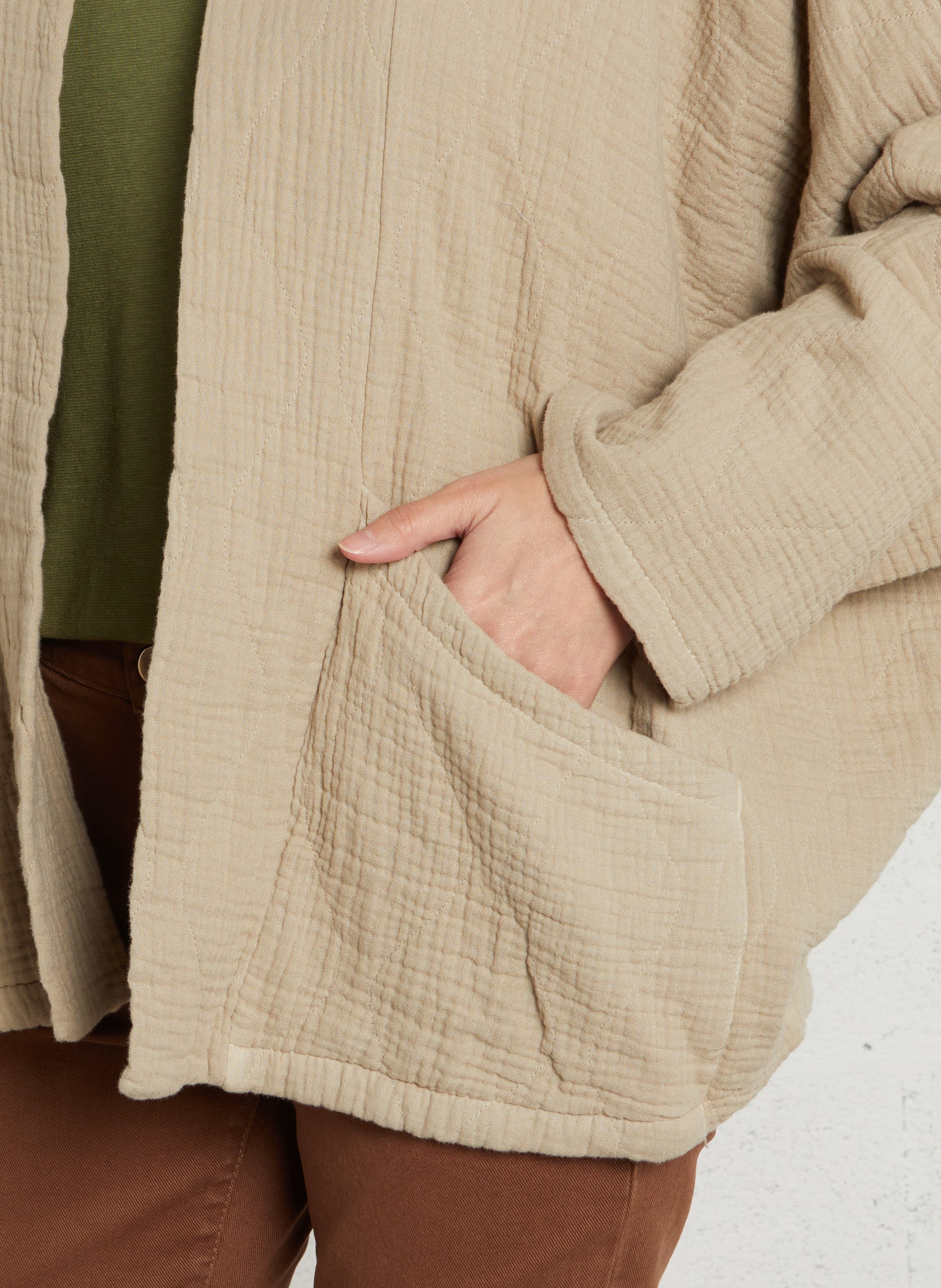 Veste oversize en coton AOKYANOS Beige