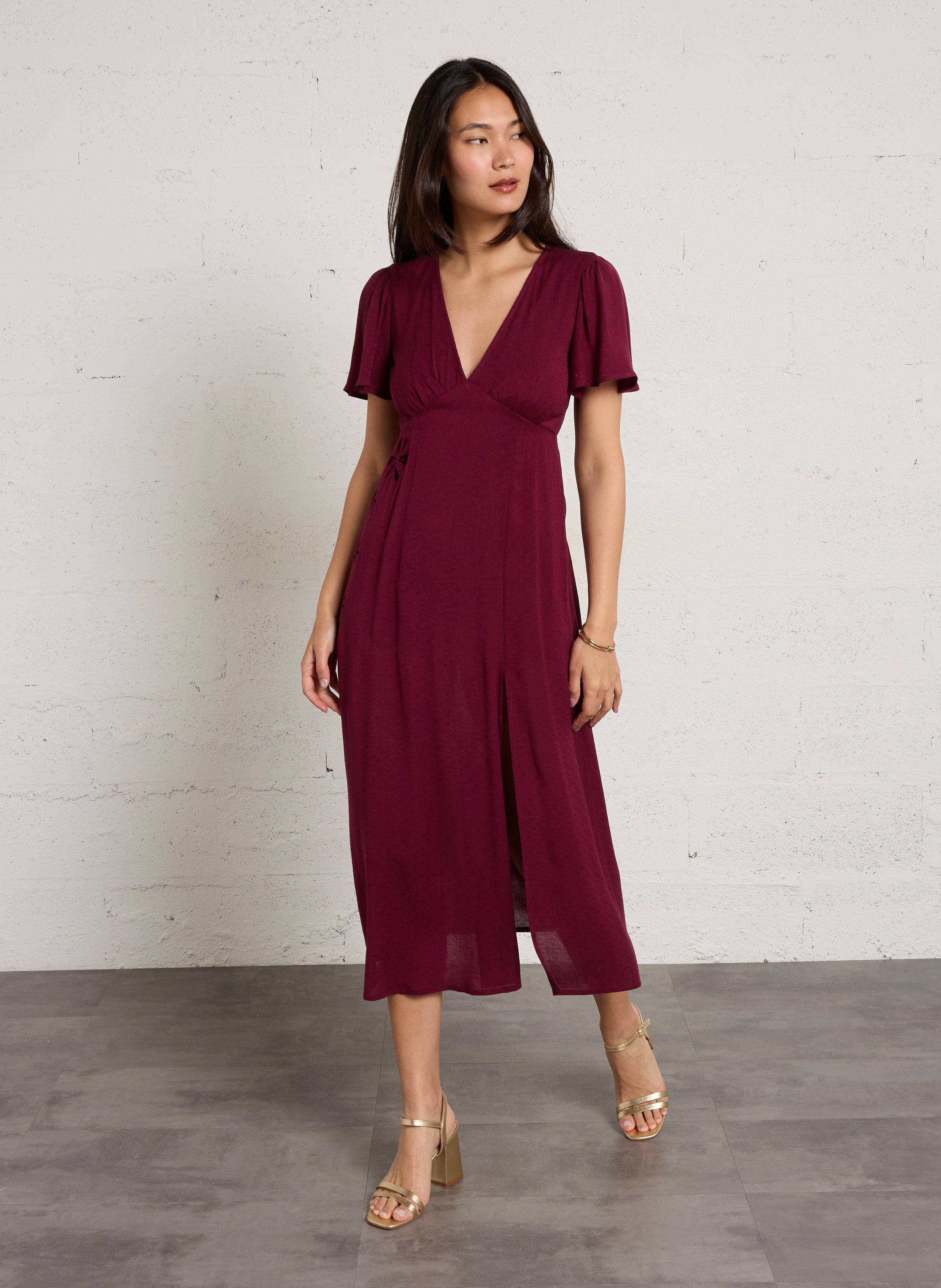 Robe longue de plage BILLABONG Prune